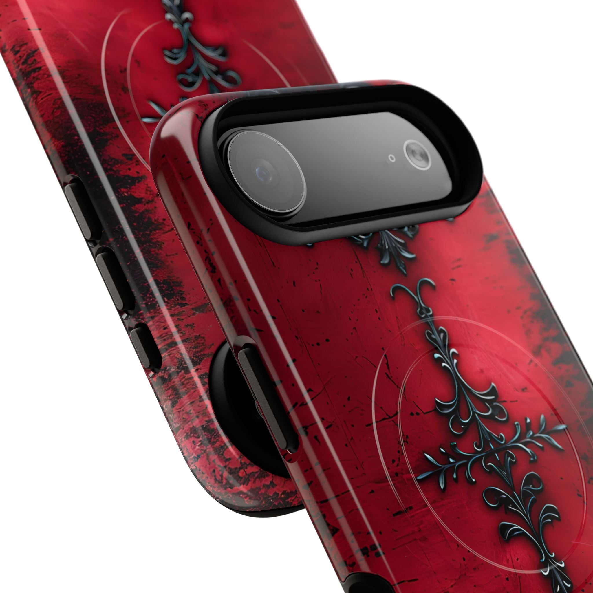 Crimson Gothic Filigree · Tough+ Coque de téléphone pour iPhone · MagSafe