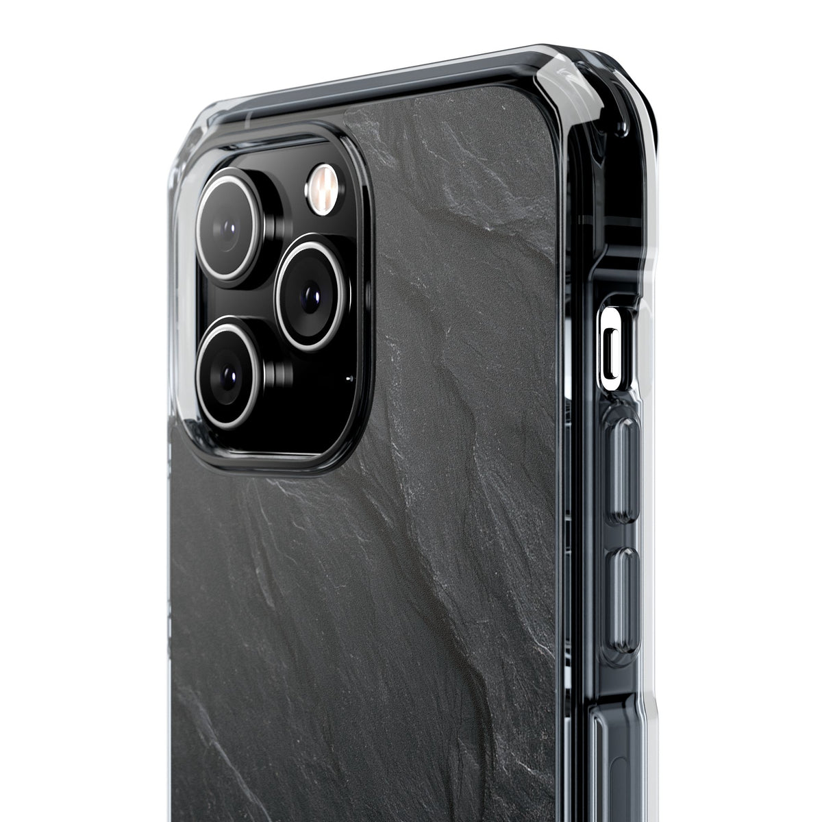 Dark Slate Strata · Clear Impact Magnetic Phone Case for iPhone · Black