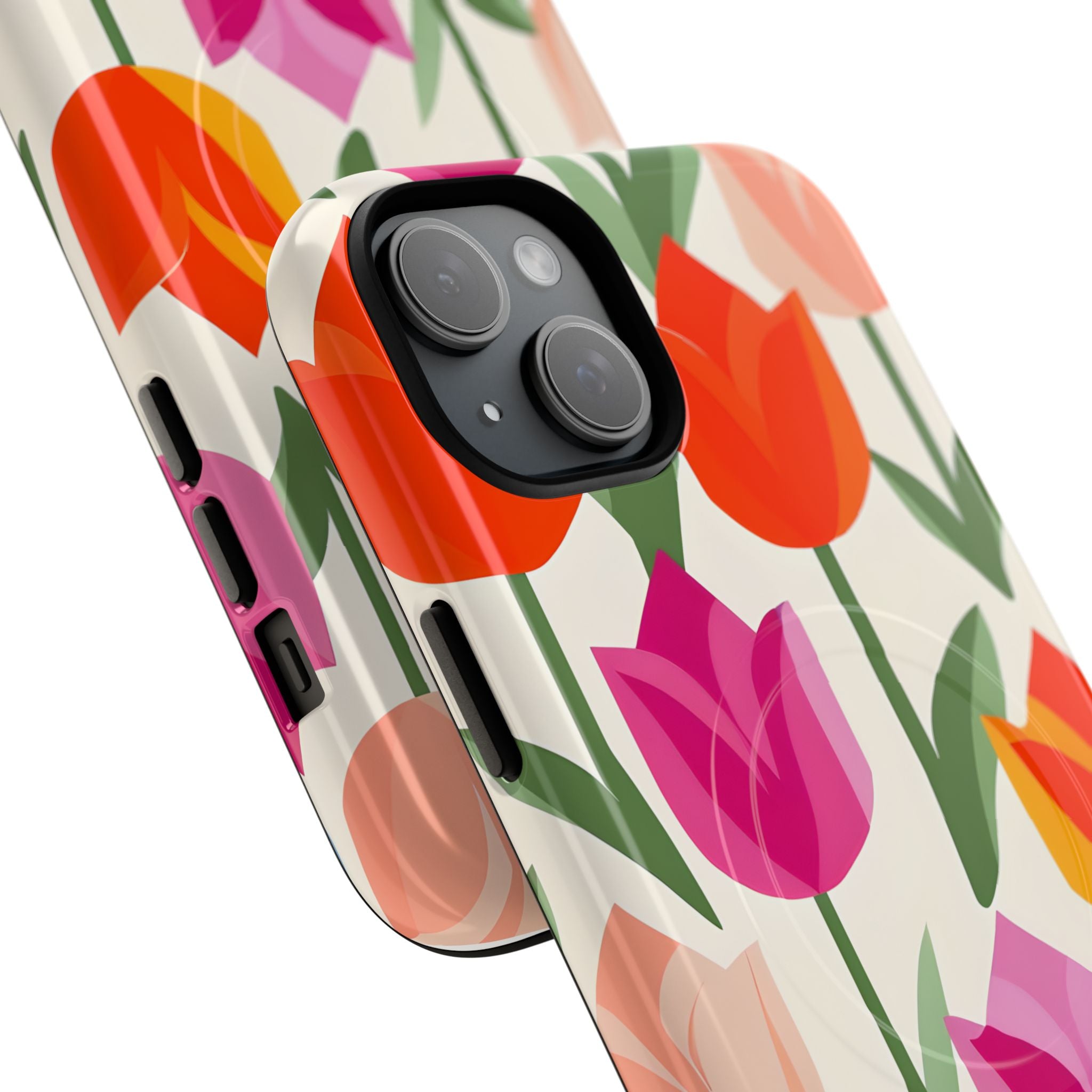Vibrant Petal Grid · Tough+ Handyhülle für iPhone · Magsafe