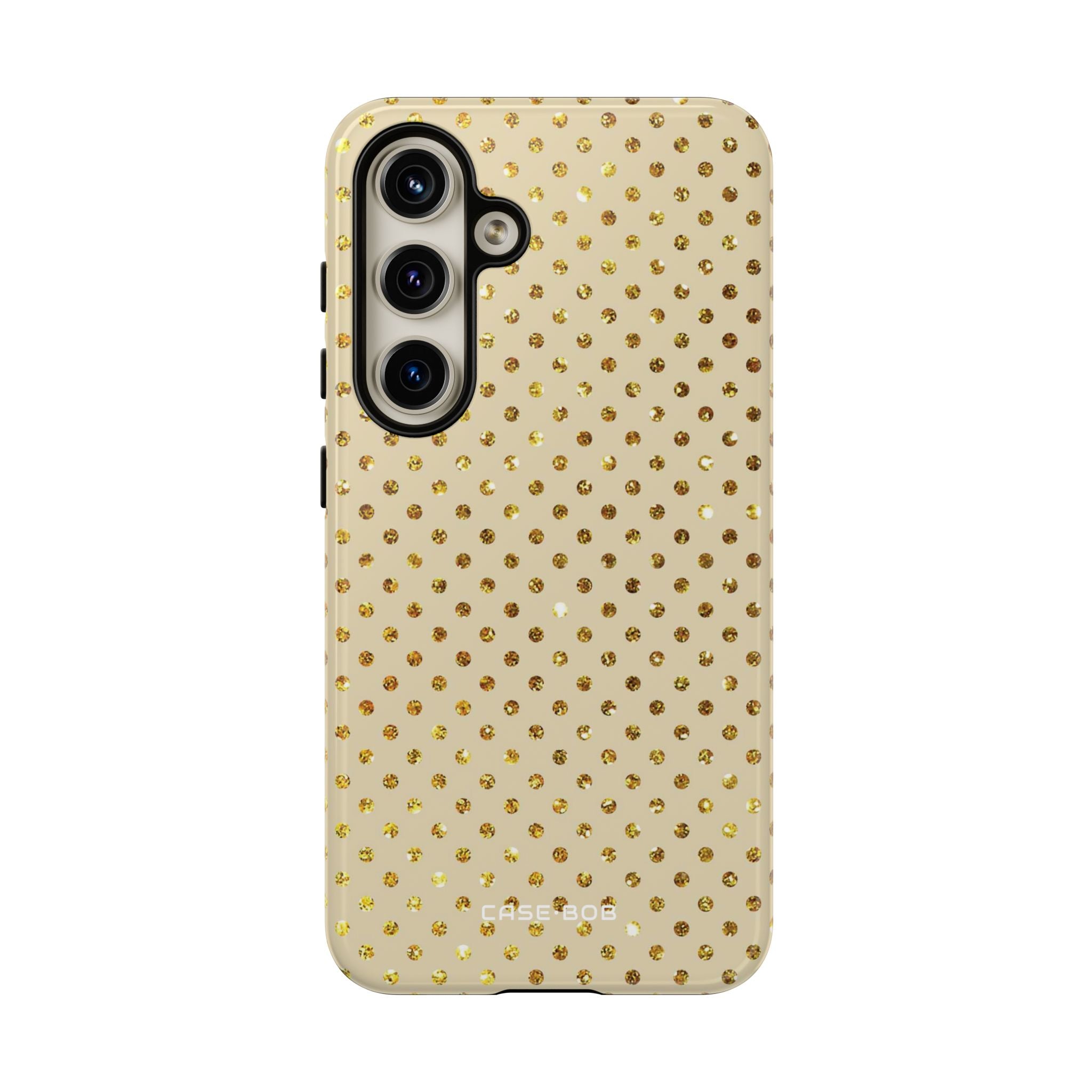 Gold Sparkle Grid Samsung S24 Skal - Tough