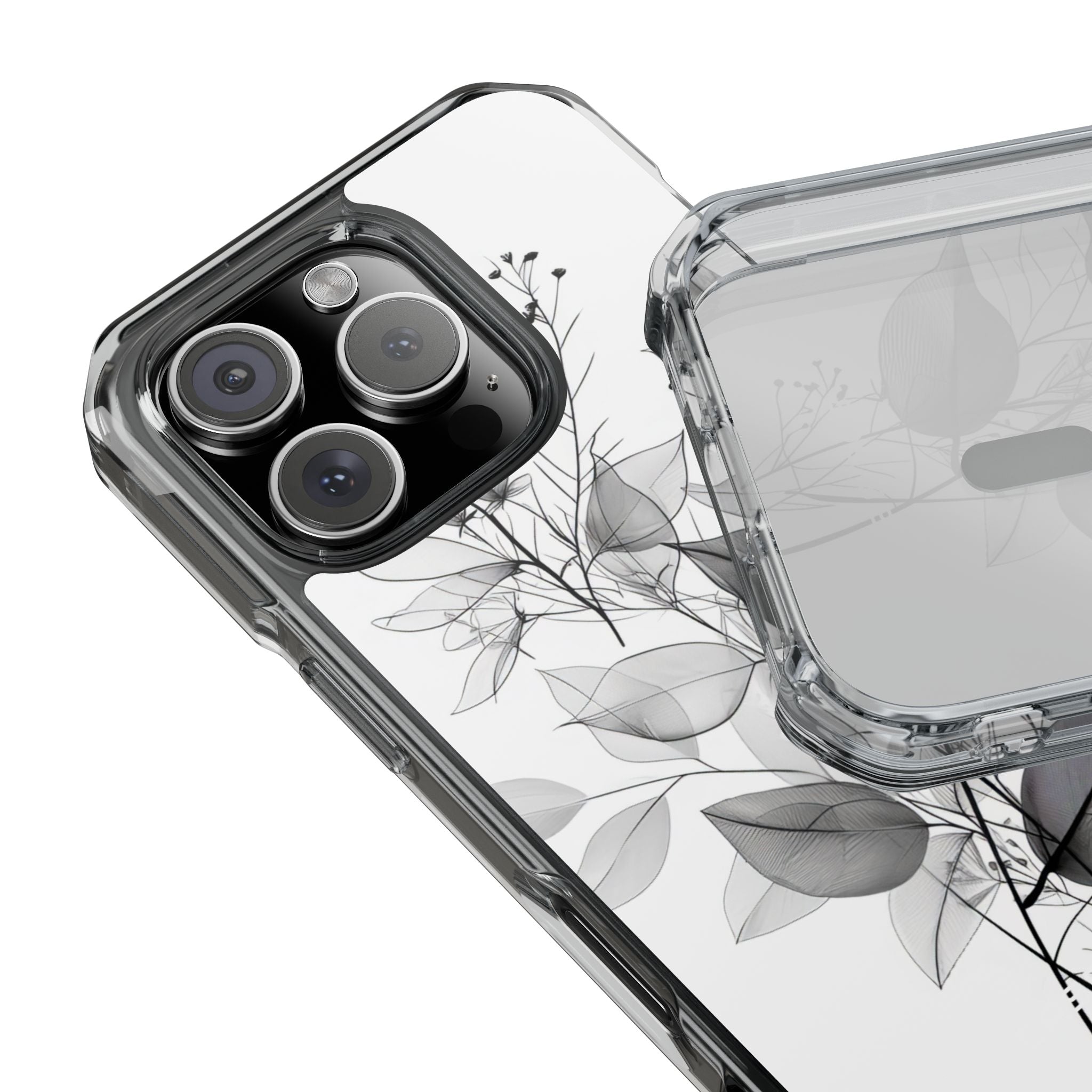 Ademende bladeren grijze iPhone 16 Pro hoesje - Impact