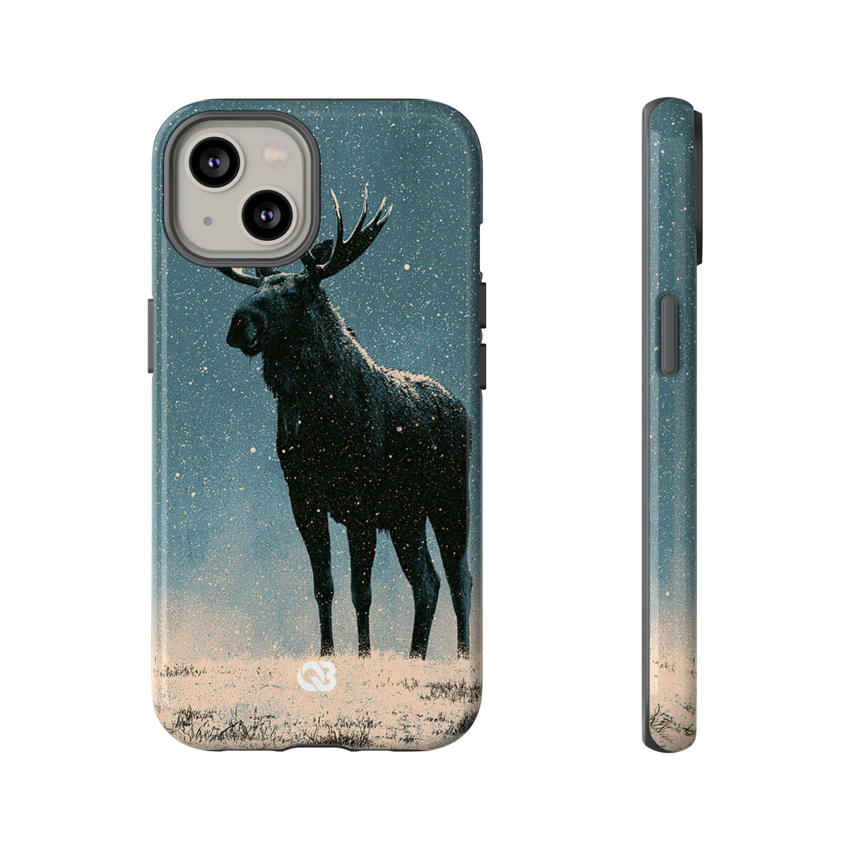 Nordic Boreal Moose · Tough Phone Case for iPhone · Blue