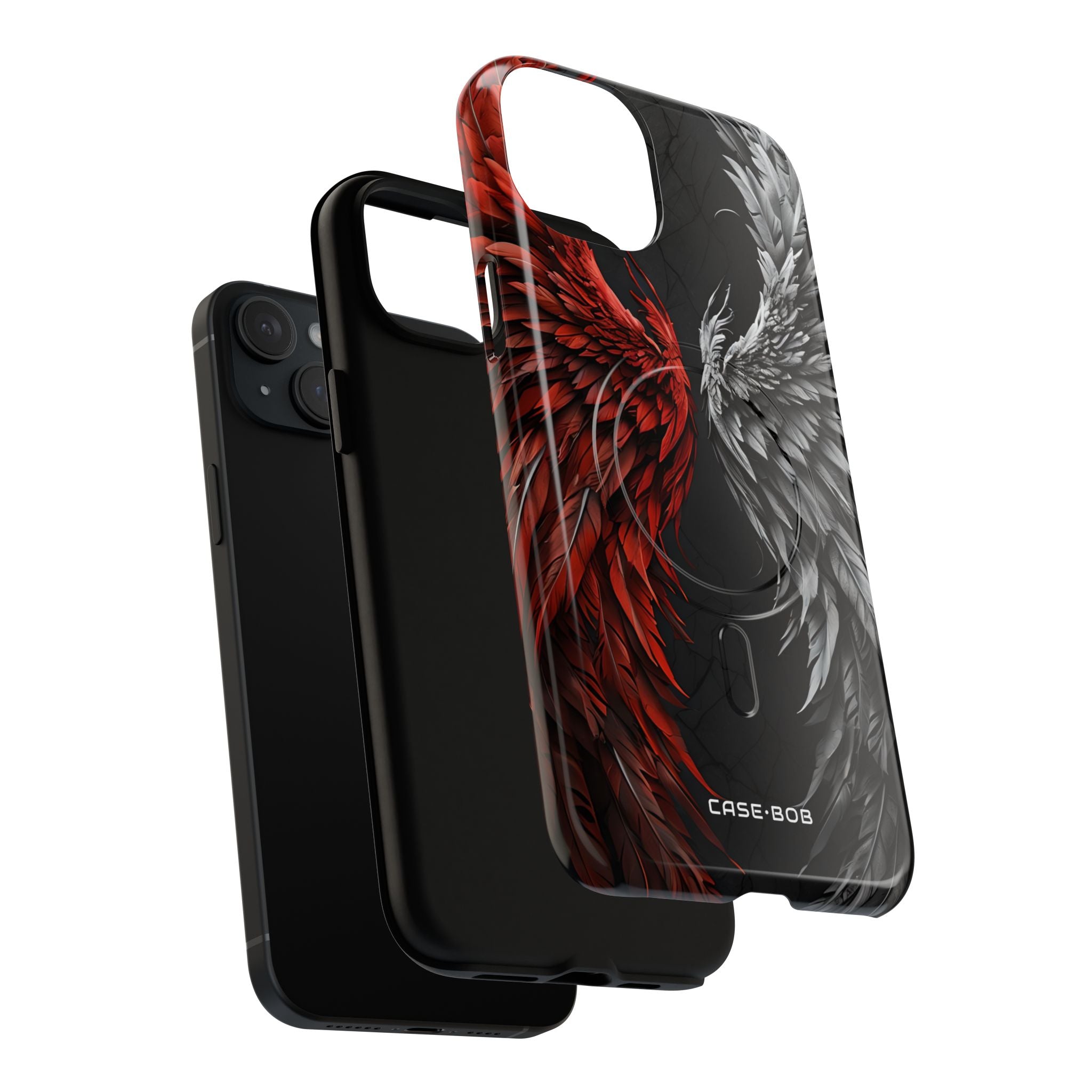 Crimson White Wings iPhone 15 Plus Case - Tough+