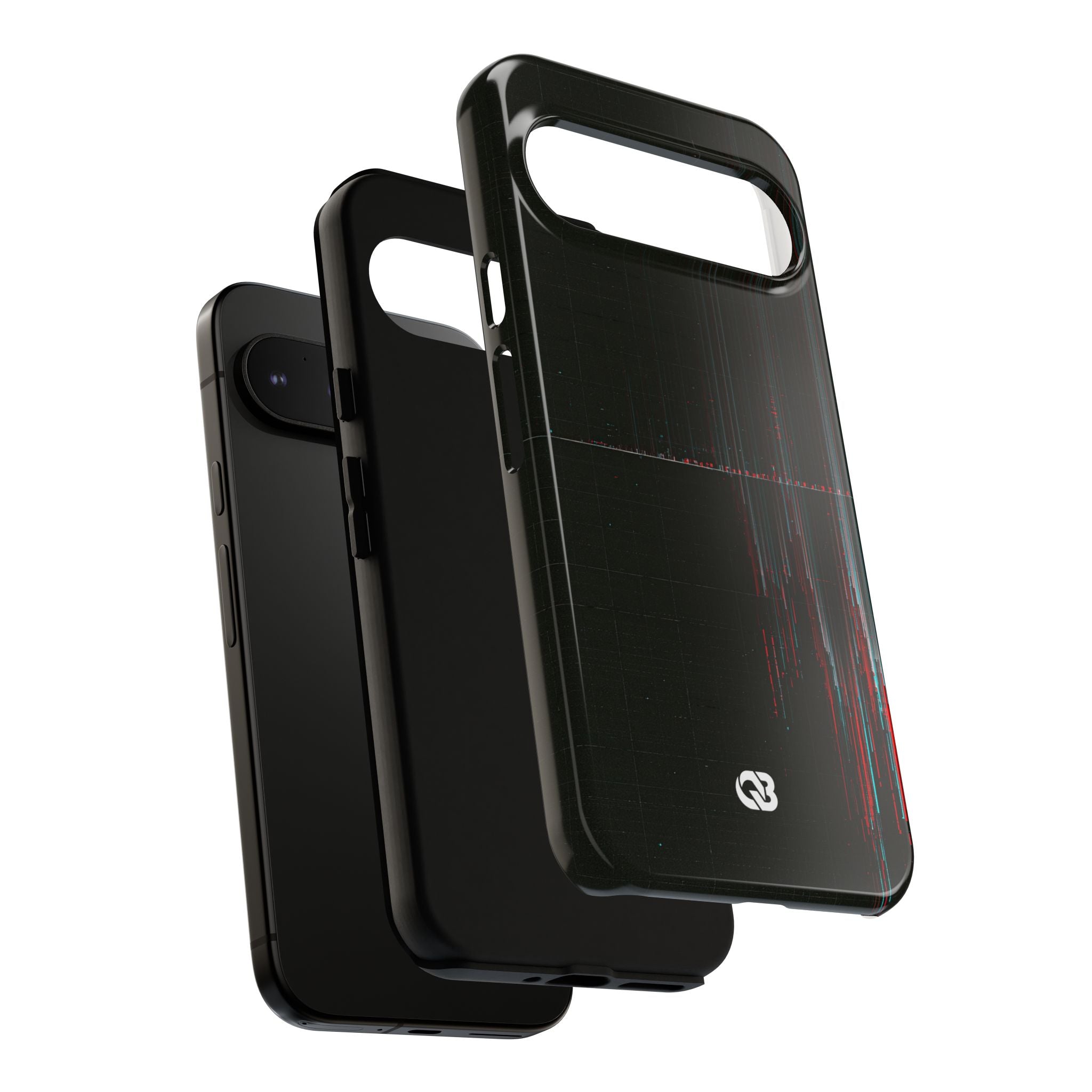Black Tough Phone Case for Google Pixel - Corrupted Data Stream