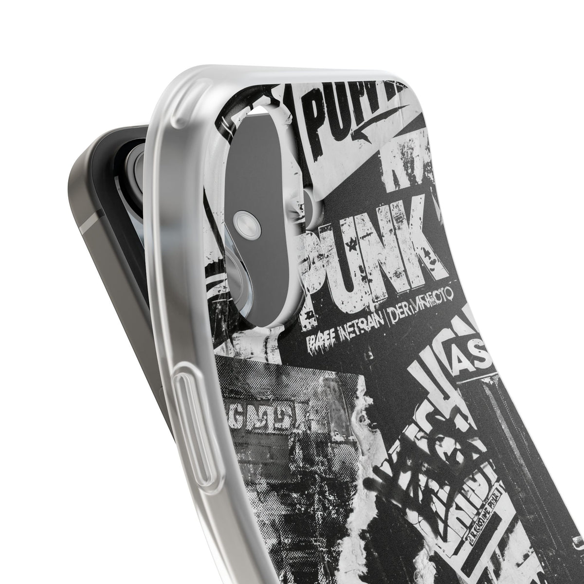 Underground Punk Collage · Lite Phone Case for iPhone · Black