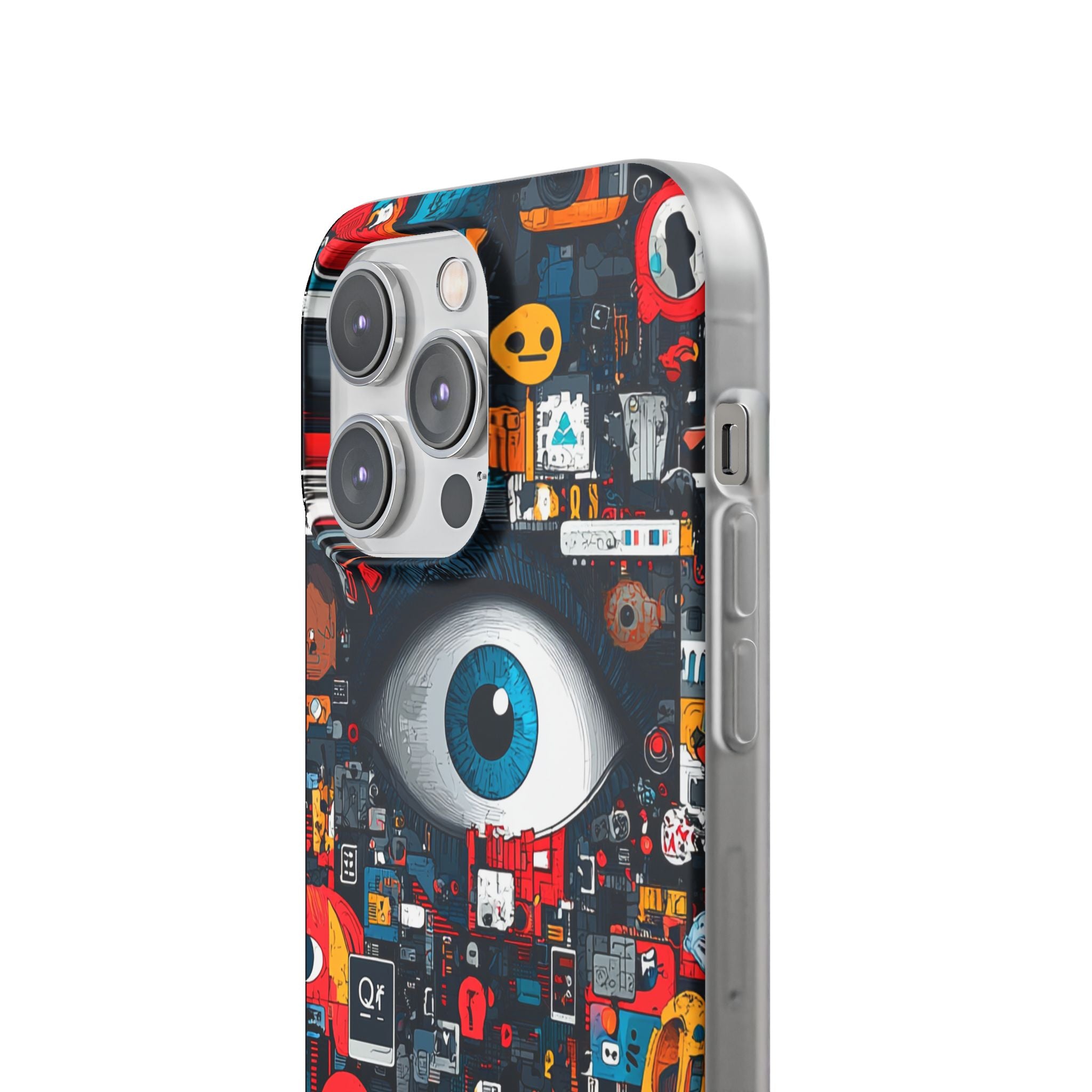 Digital Eye Blue iPhone 14 Pro Max Cover - Blød