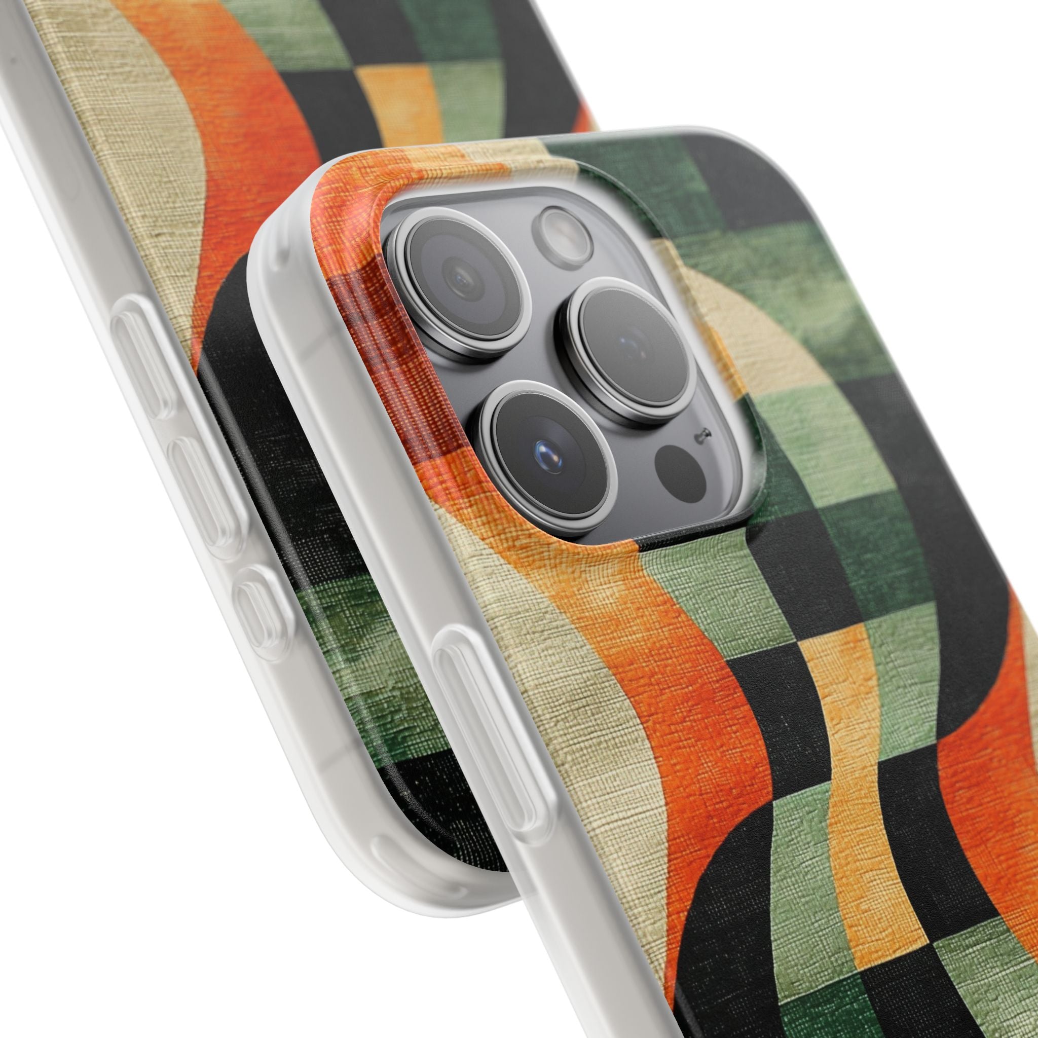 Burnt Orange Curve · Soft Phone Case for iPhone