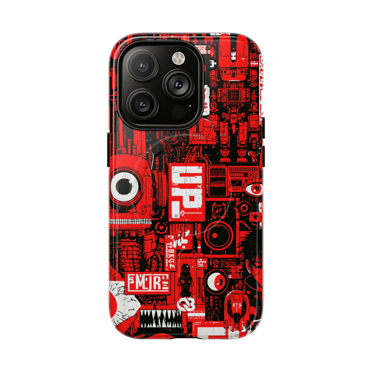 Neo Mecha Collage · Tough 2.0 Magnetic Phone Case for iPhone · Red