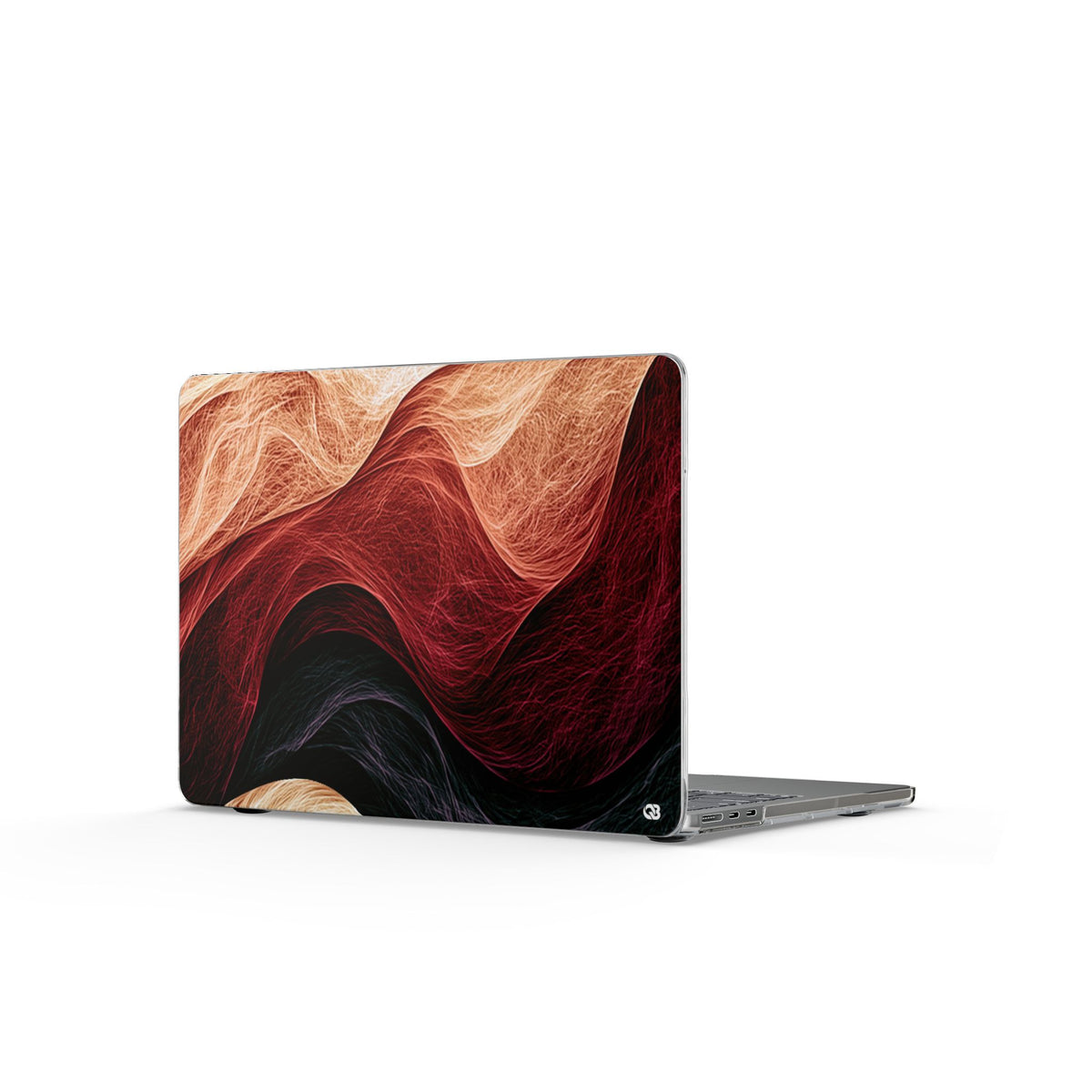 Ember Wave Dispersion · Clear Hard Case for MacBook · Red