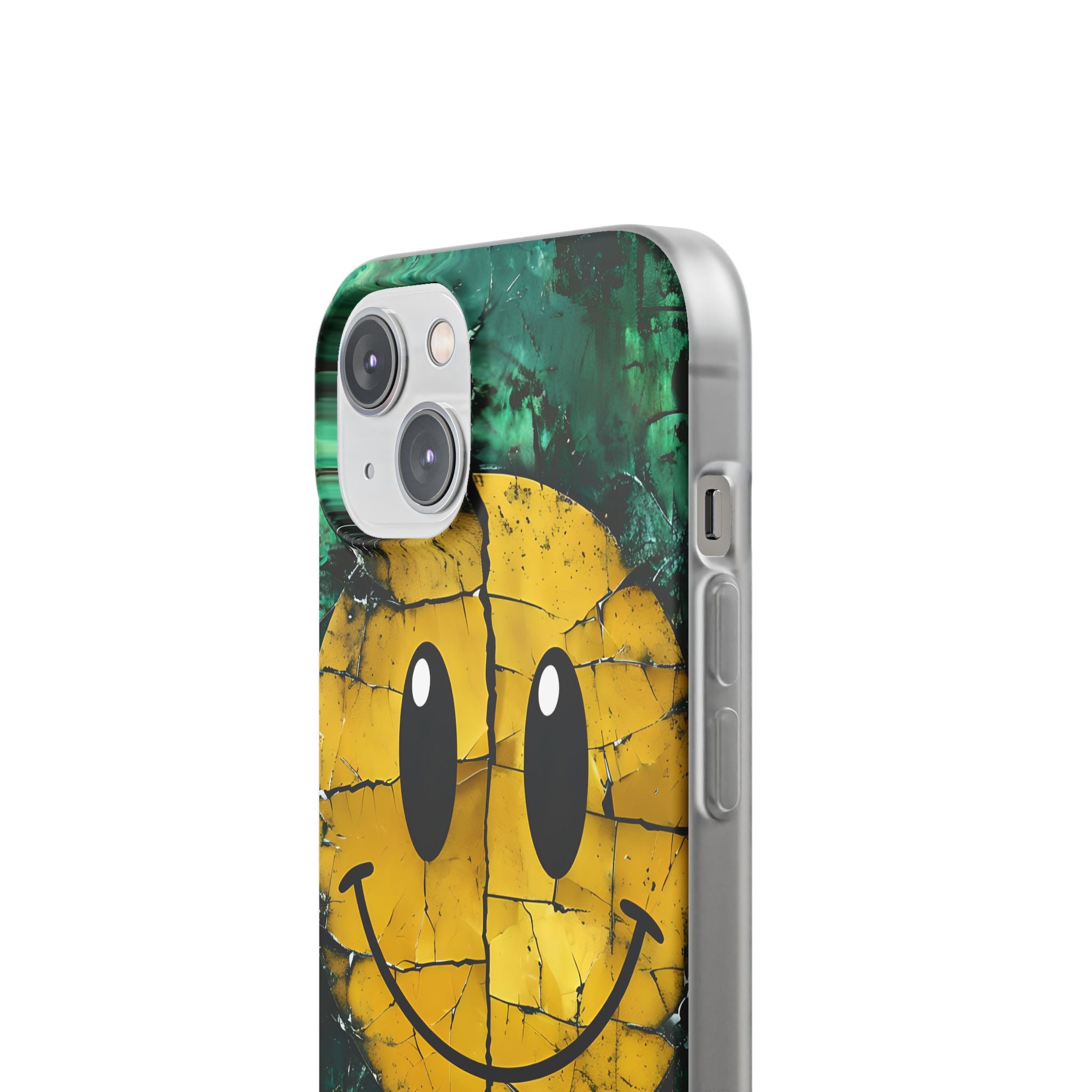 Cracked Smiley iPhone 14 Case - Soft