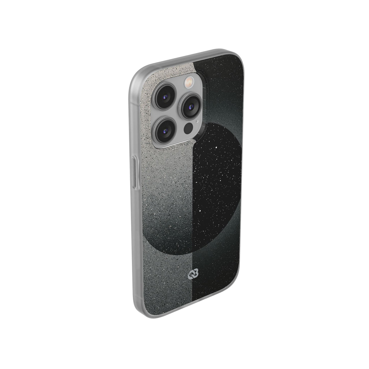 Black Lite Phone Case for iPhone - Lunar Static Orbit