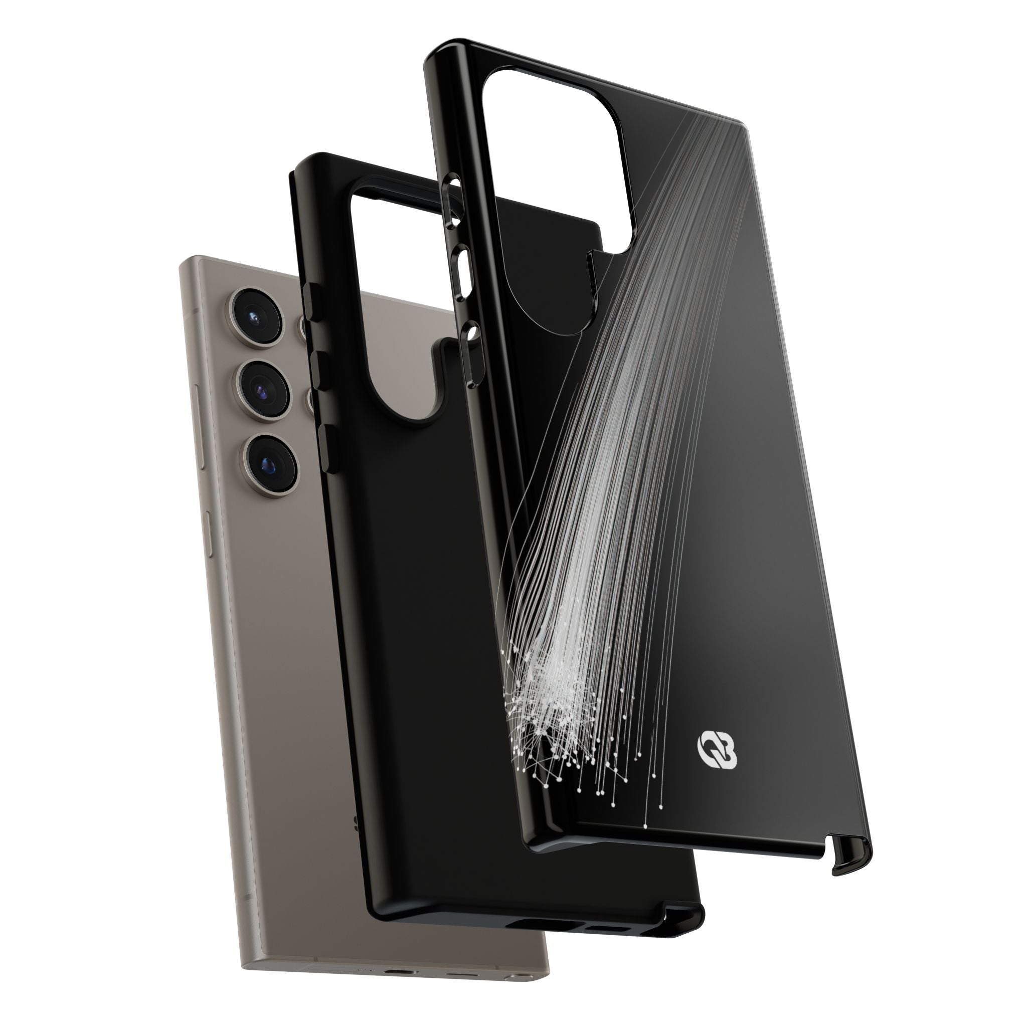 Black Tough Phone Case for Samsung - Linear Velocity Beam