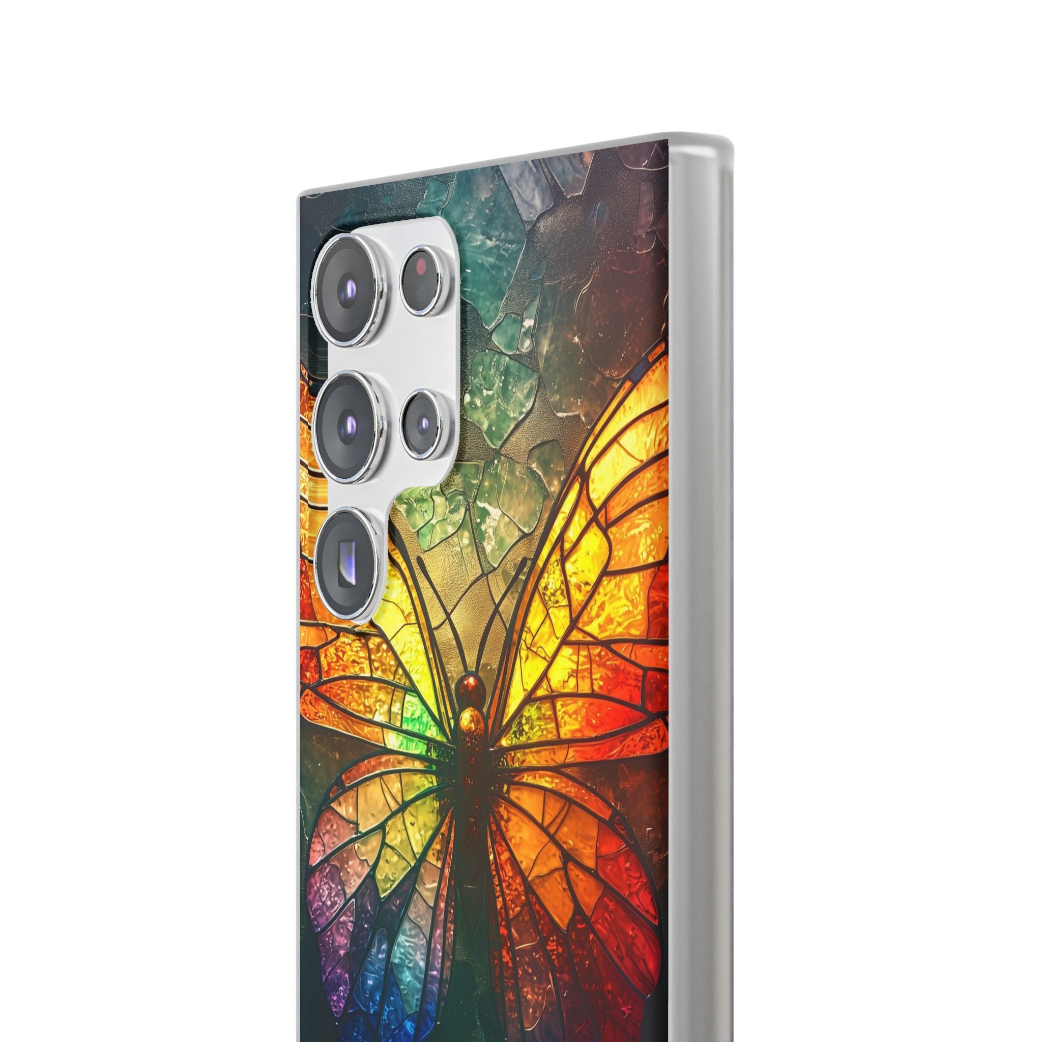 Stained Glass Butterfly Samsung S23 Ultra Case - Soft