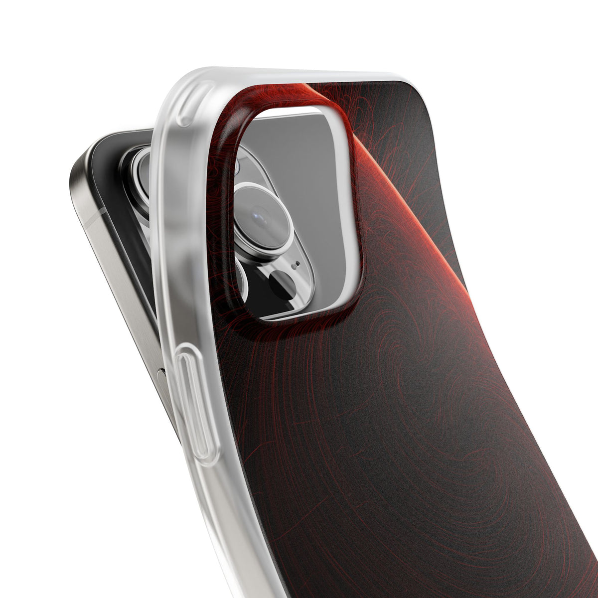 Red Lite Phone Case for iPhone - Crimson Flare Flux