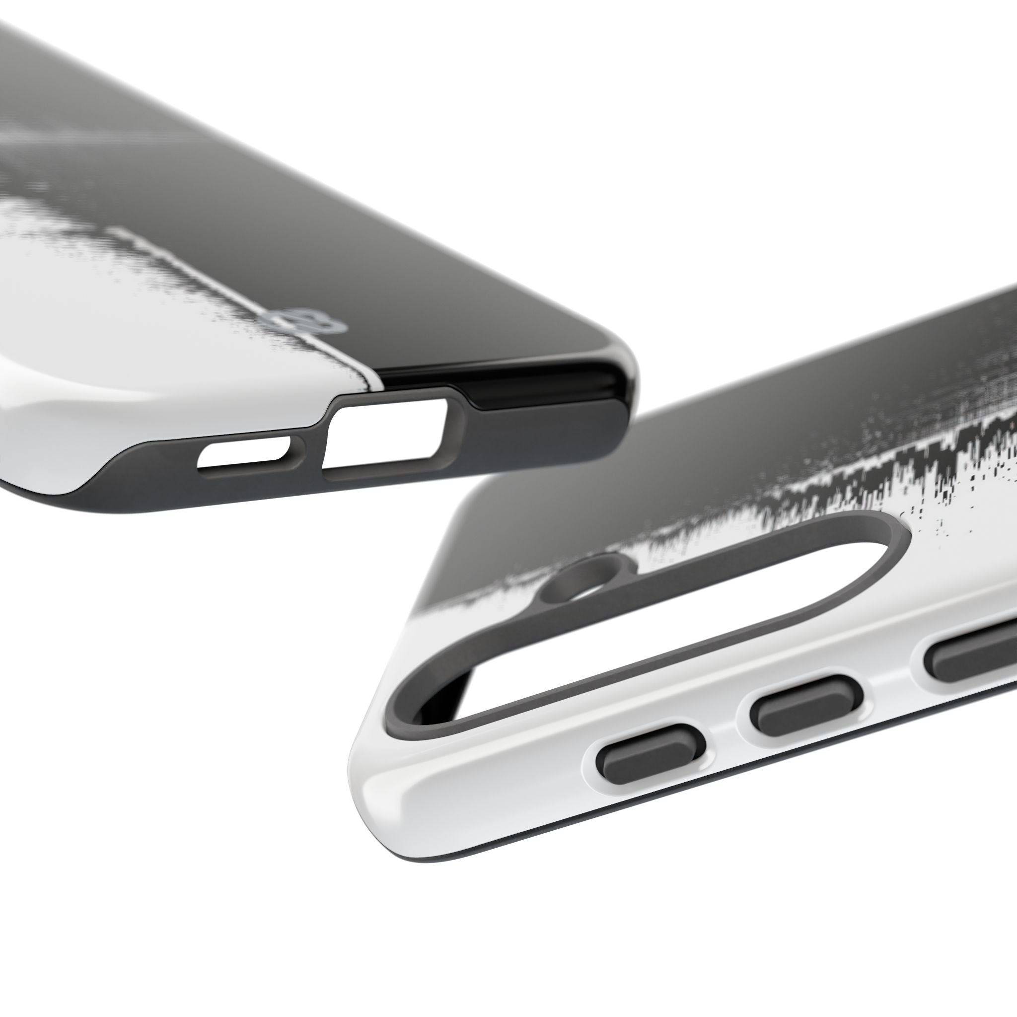 Black Tough Phone Case for Samsung - Static Signal Split
