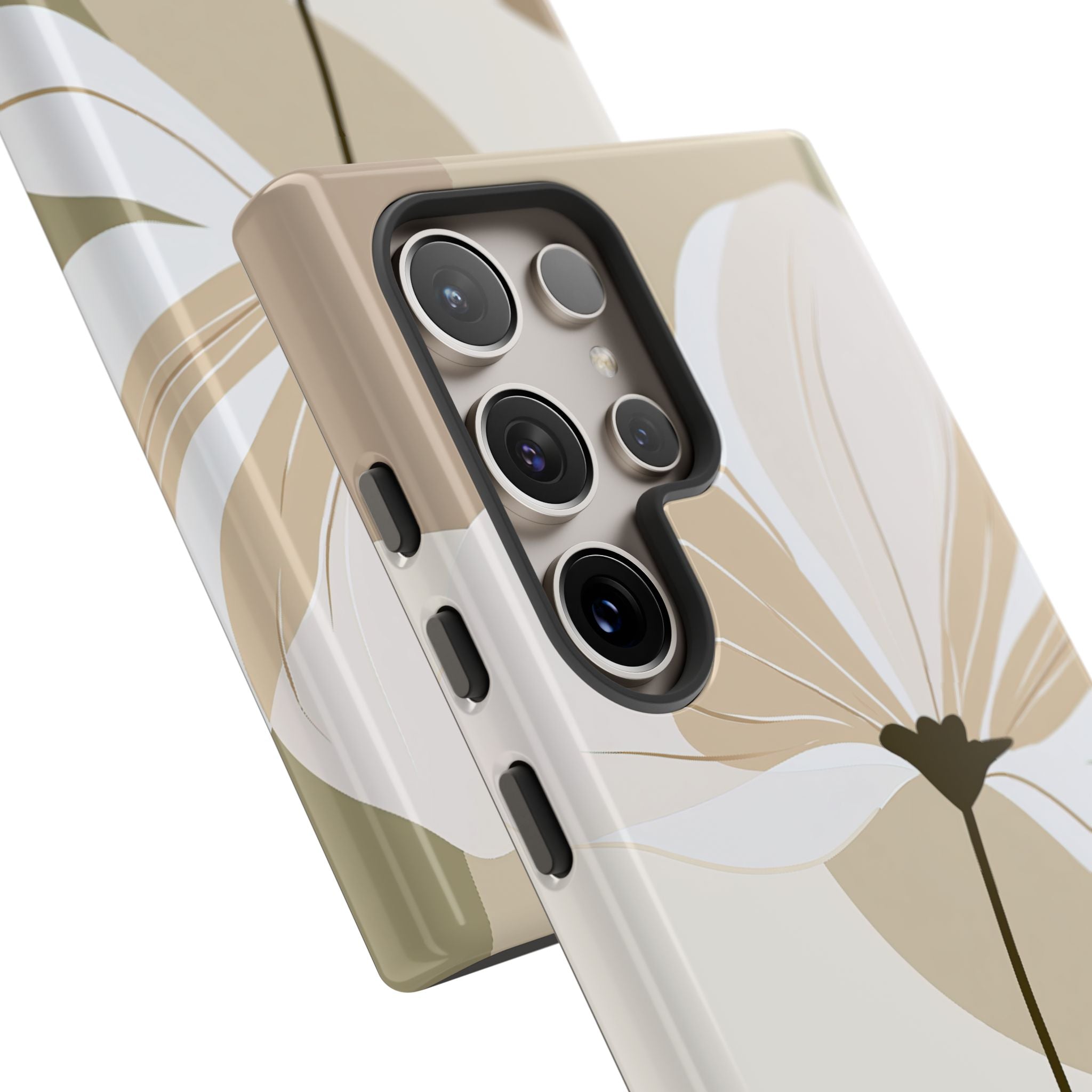Beige Tough Phone Case for Samsung - Sage Linen Magnolia