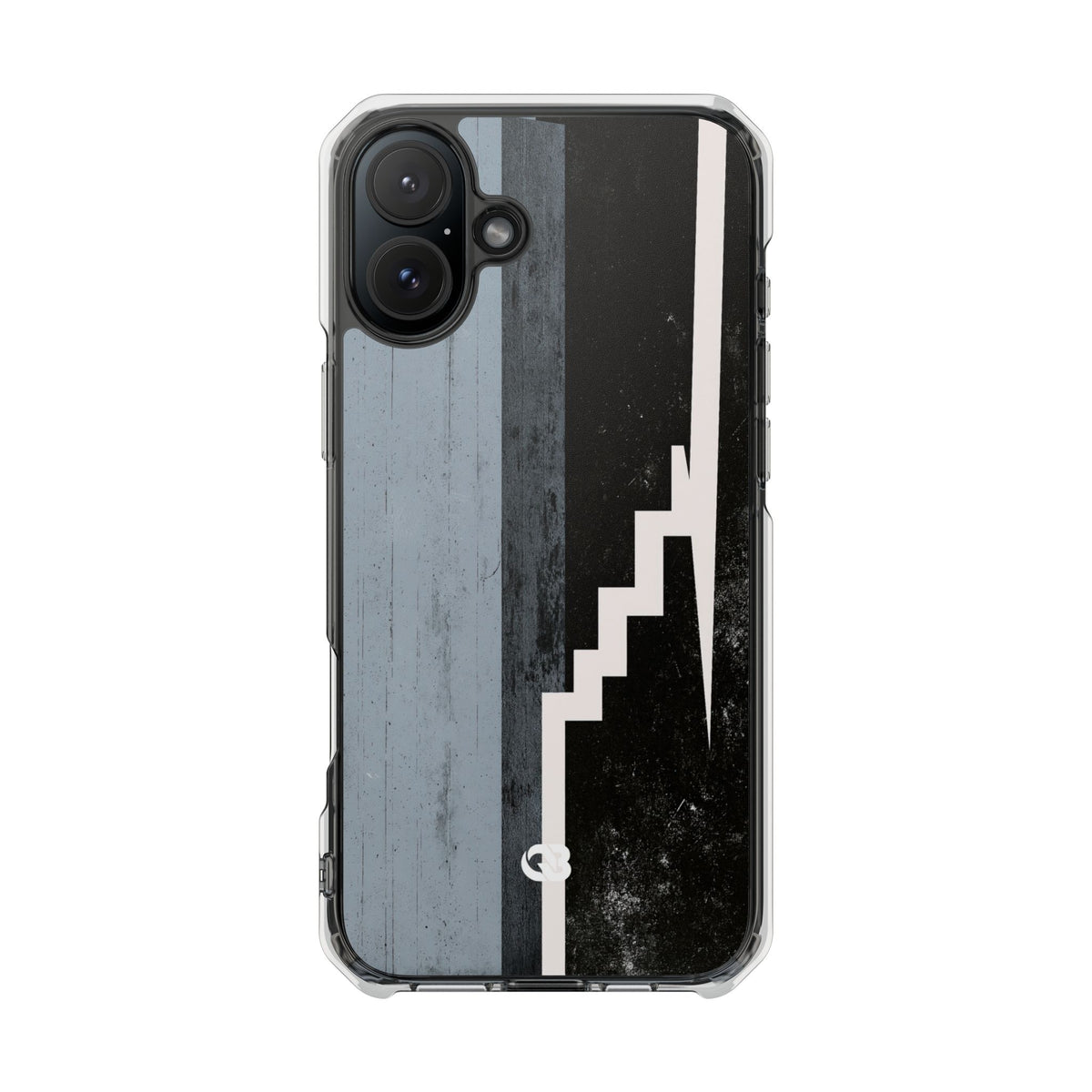 Grey Impact MagSafe Phone Case for iPhone - Industrial Concrete Void