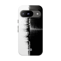 Black Tough Phone Case for Google Pixel - Static Signal Split