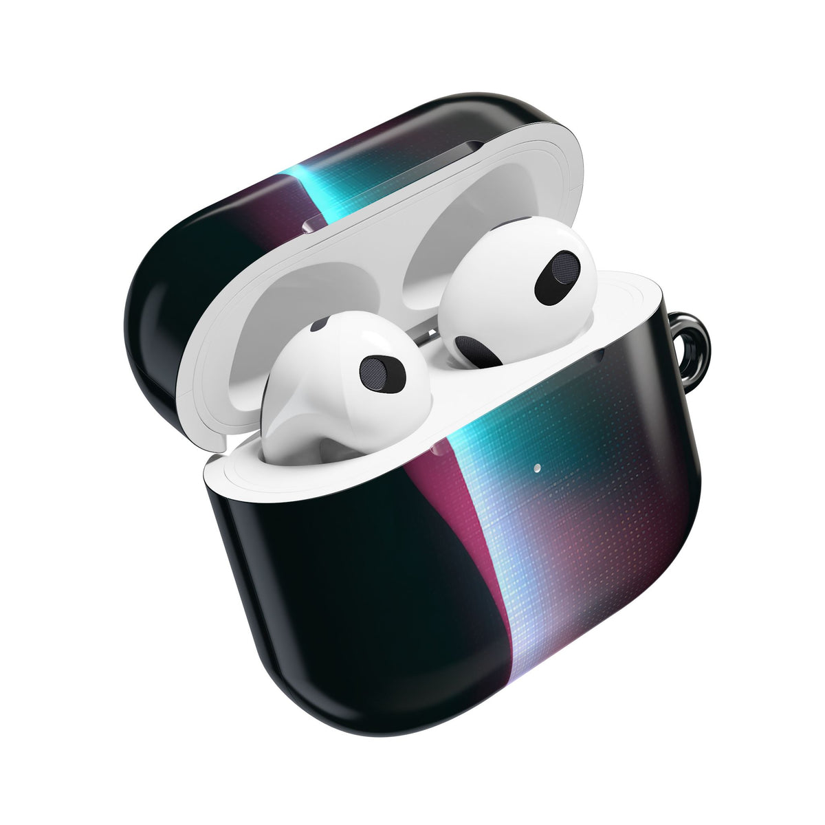 Neon Pixel Flow · Hard Case for AirPods & AirPods Pro · Black