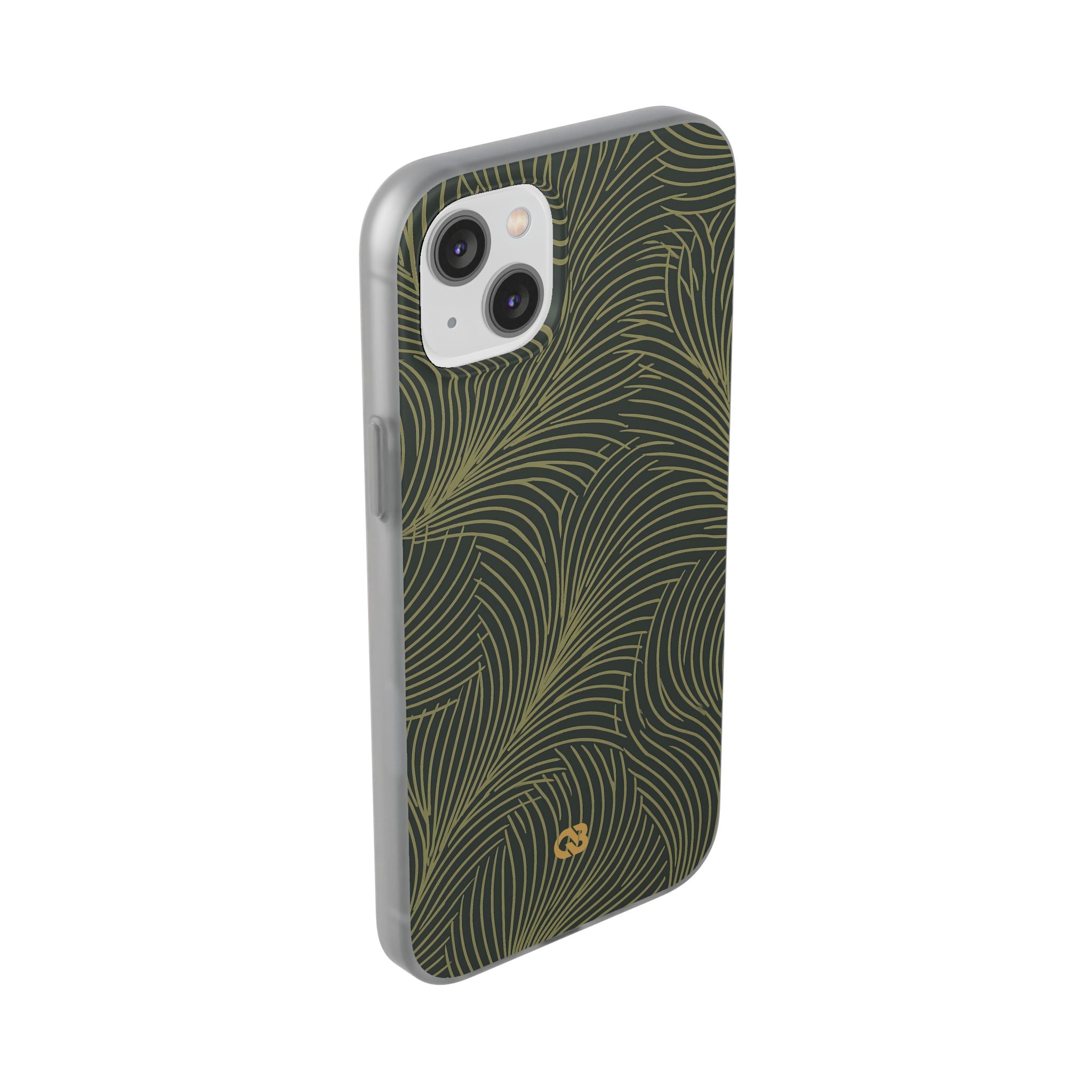 Green Lite Phone Case for iPhone - Dark Olive Plume