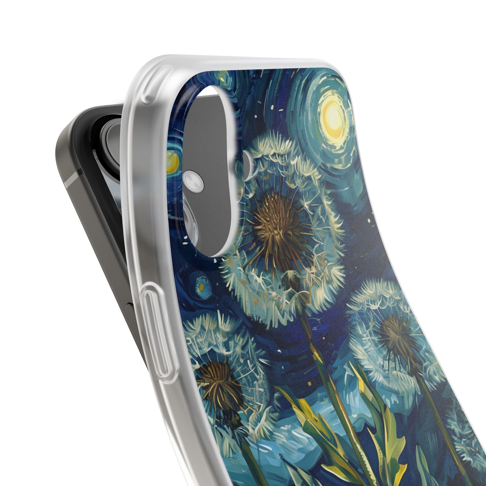 Starry Dandelion Swirl · Soft Phone Case for iPhone