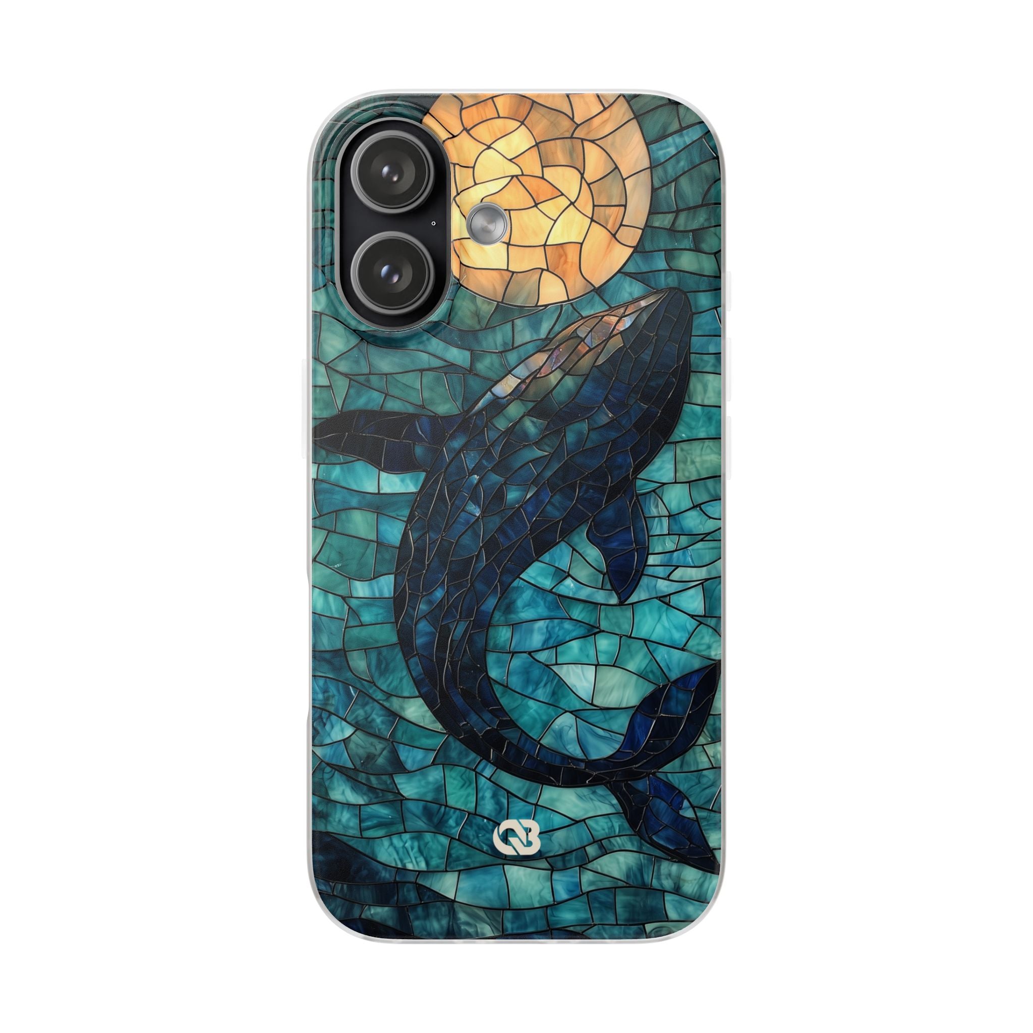 Stained Moon Whale · Soft Telefoncover for iPhone