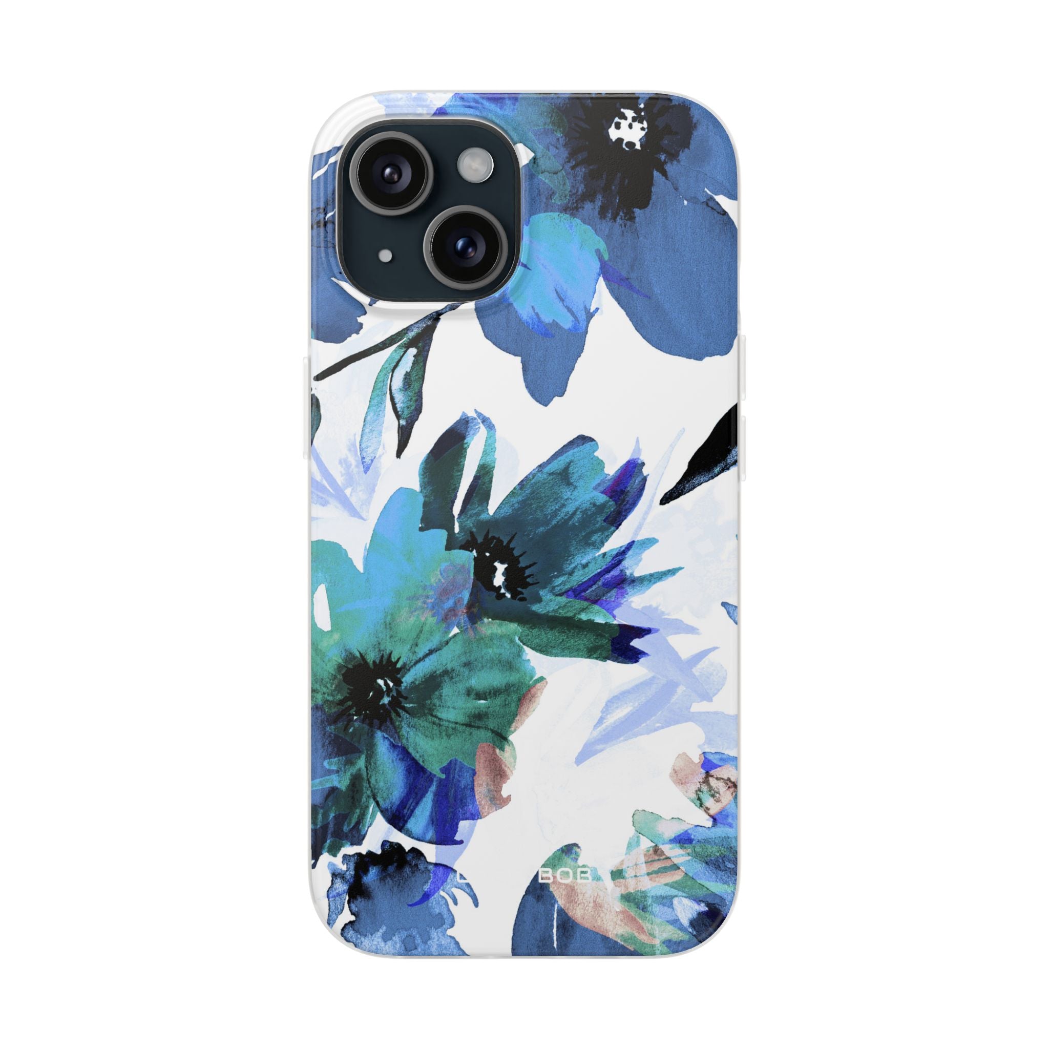 Blue Blossom Radiance iPhone 15 Case - Soft