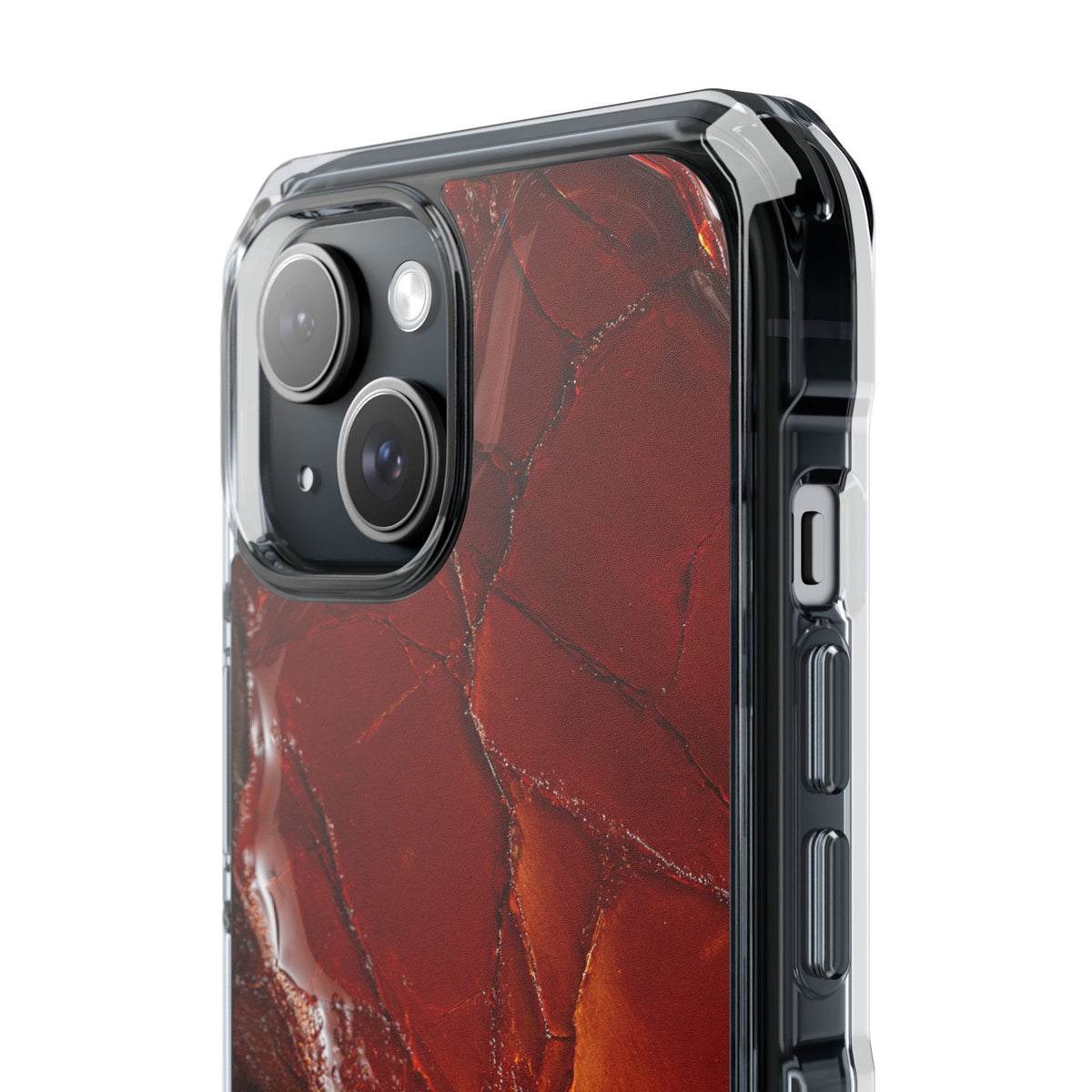 Amber Embrace · Clear Impact Magnetic Phone Case for iPhone · Brown