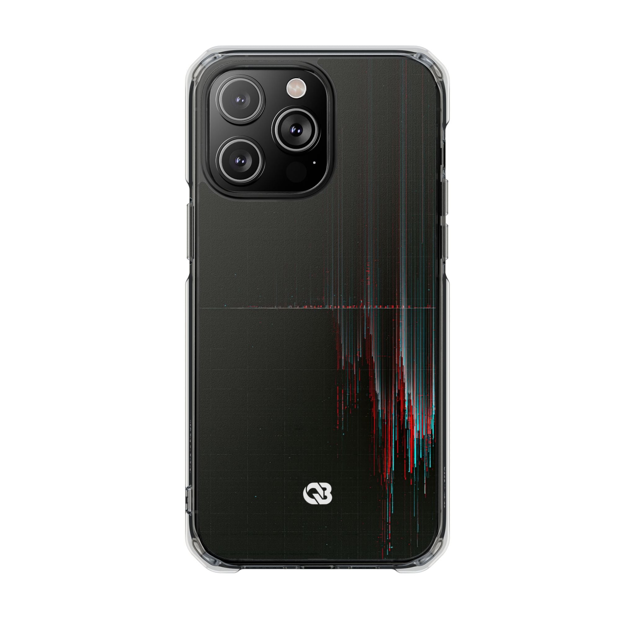 Black Impact MagSafe Phone Case for iPhone - Corrupted Data Stream