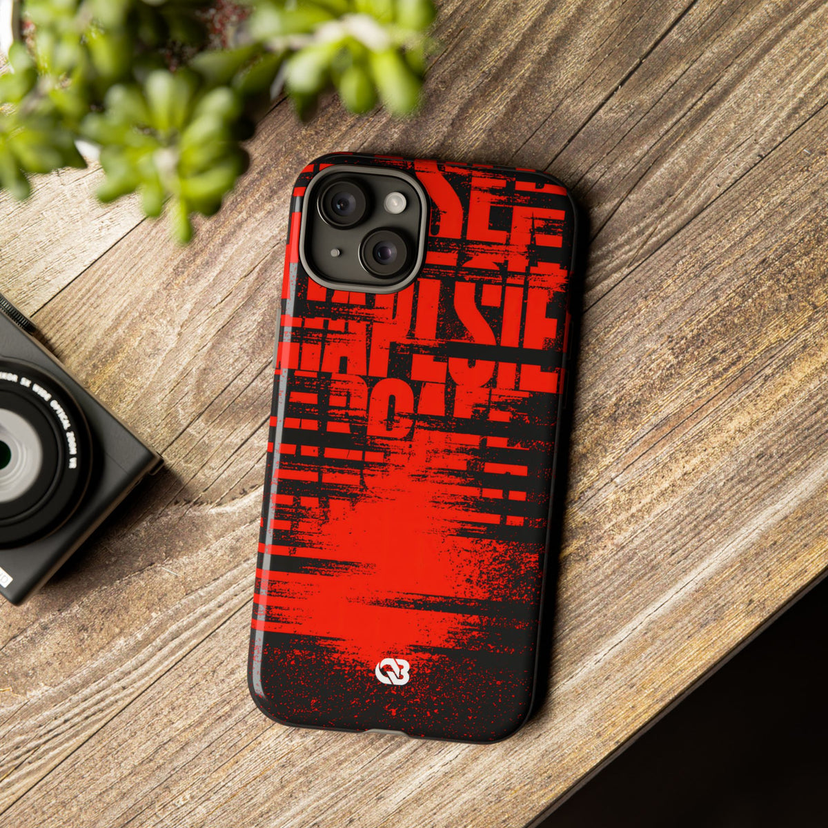Crimson Redaction · Tough Phone Case for iPhone · Black