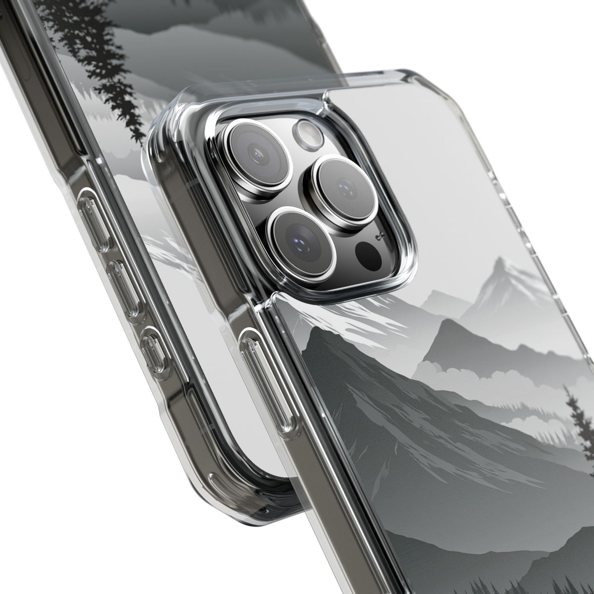 Alpine Horizon · Clear Impact Magnetic Phone Case for iPhone · Black