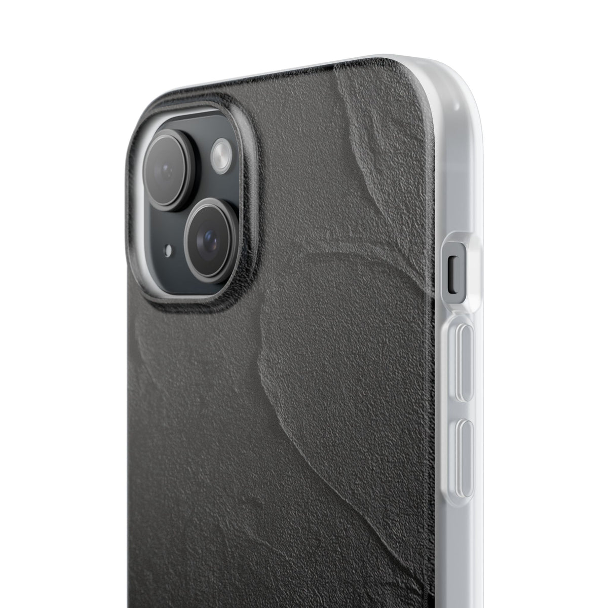 Obsidian Stucco Relief · Lite Phone Case for iPhone · Black
