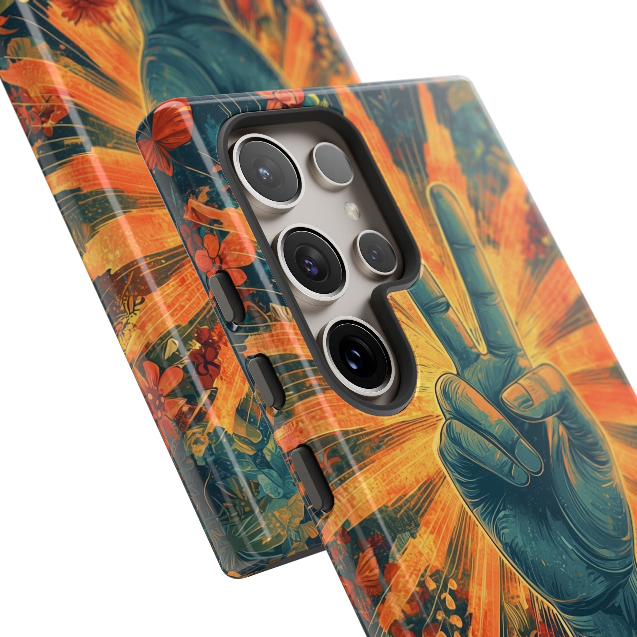 Fleur de paix radieuse · Coque de téléphone Tough pour Samsung