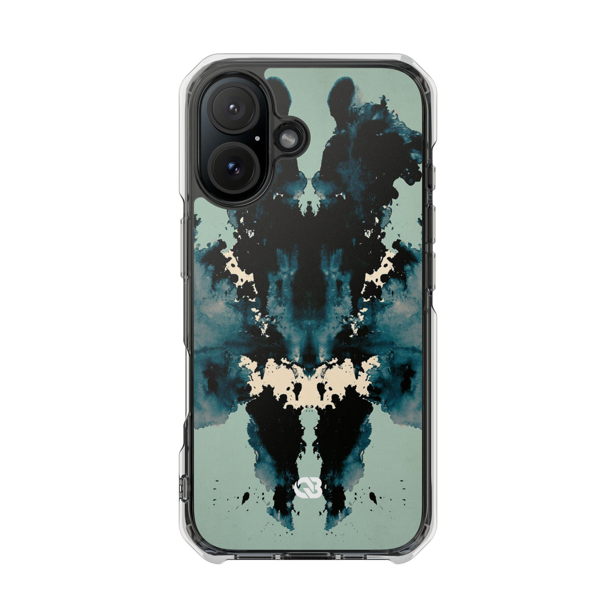 Rorschach Ink Void · Clear Impact Magnetic Phone Case for iPhone · Black