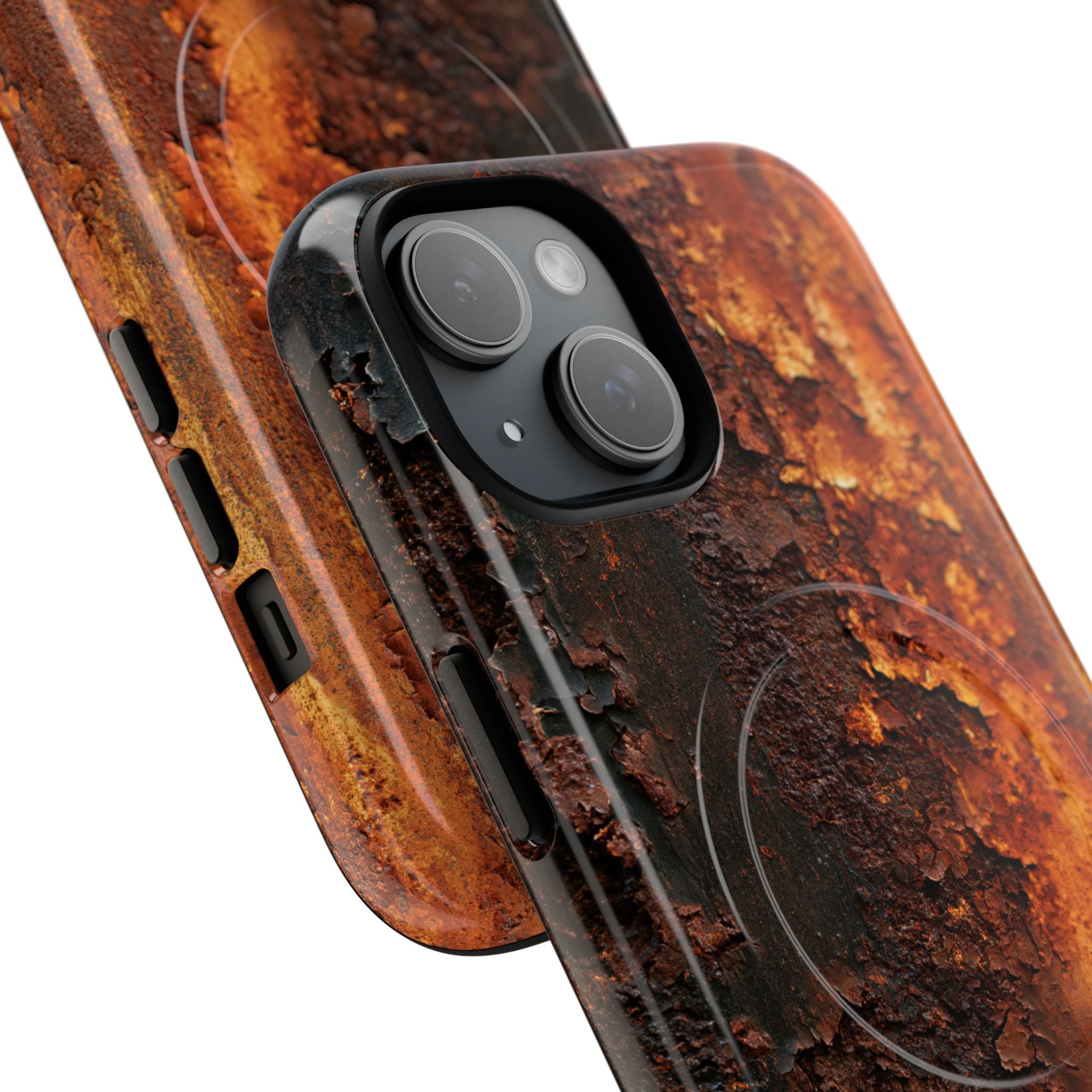 Orange Tough 2.0 Magsafe Phone Case for iPhone - Oxidized Iron Crust