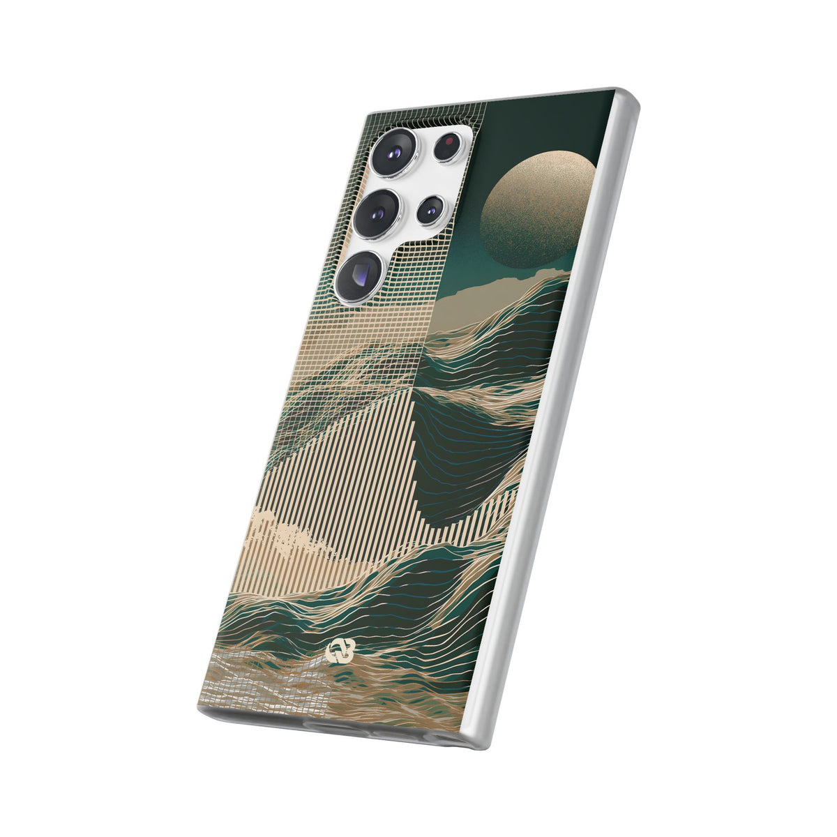 Green Lite Phone Case for Samsung - Lunar Moss Topography