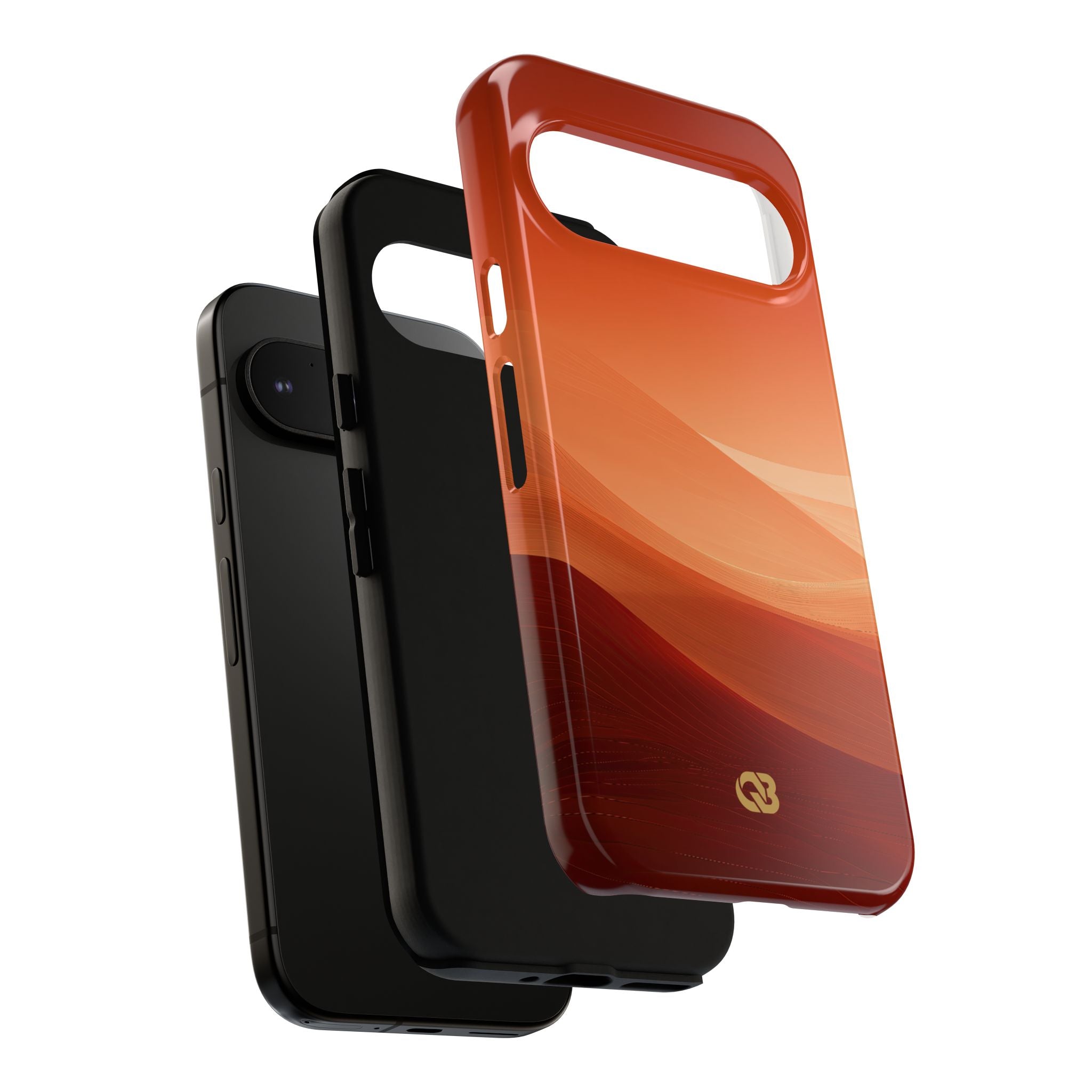 Orange Tough Phone Case for Google Pixel - Crimson Dune Gradient