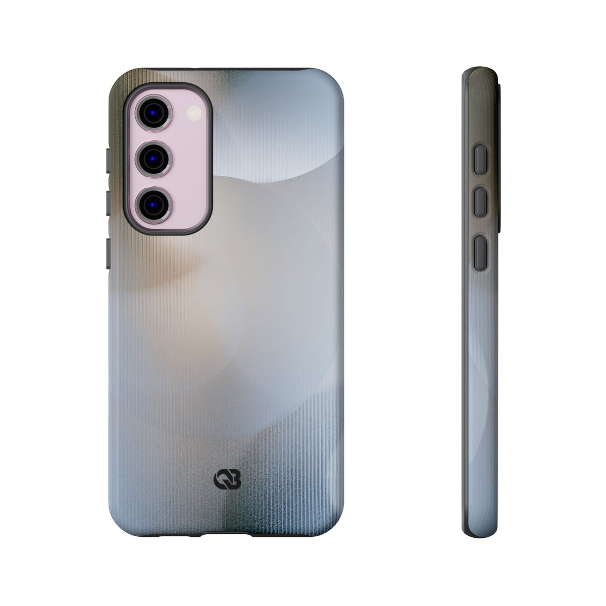 White Tough Phone Case for Samsung - Frosted Ribbed Sphere
