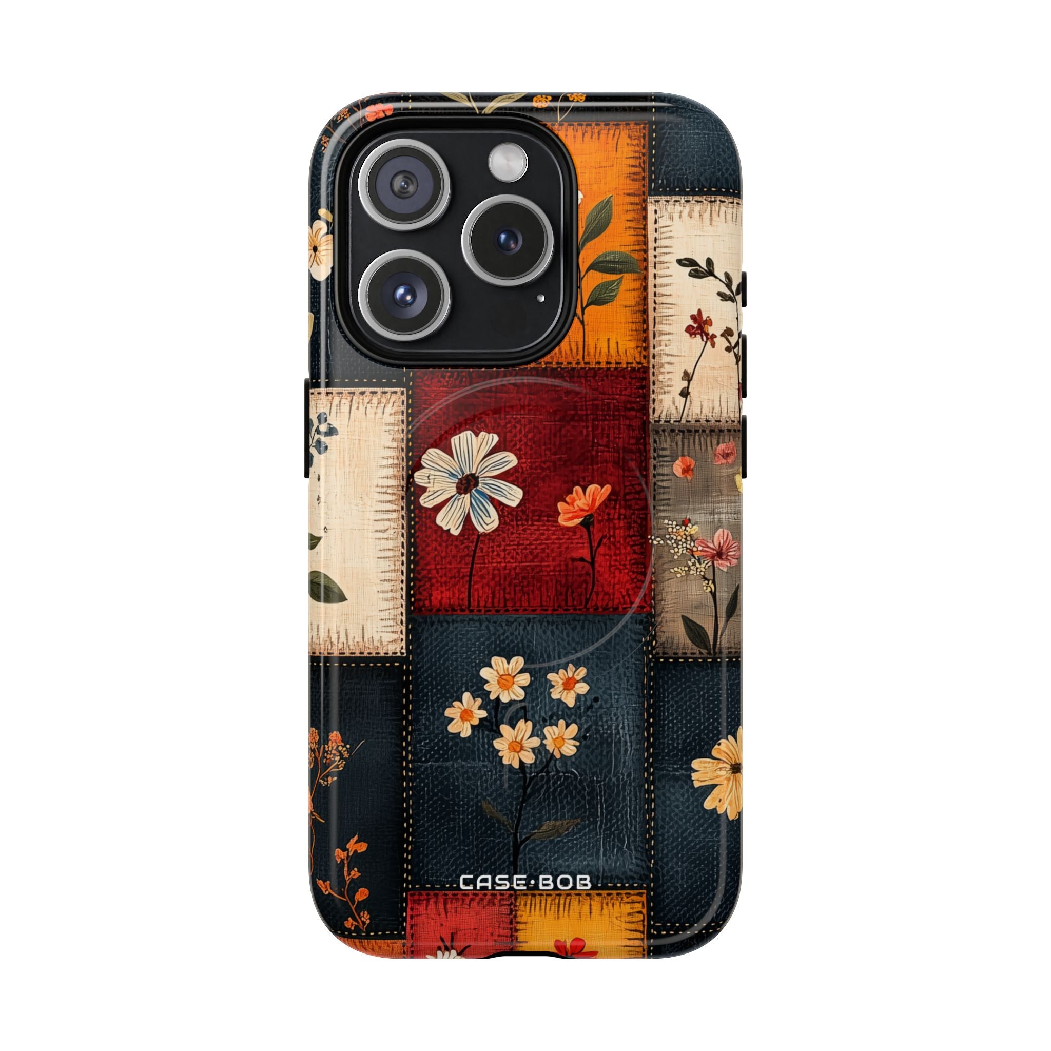 Patchwork Blooms iPhone 15 Pro Case - Tough+
