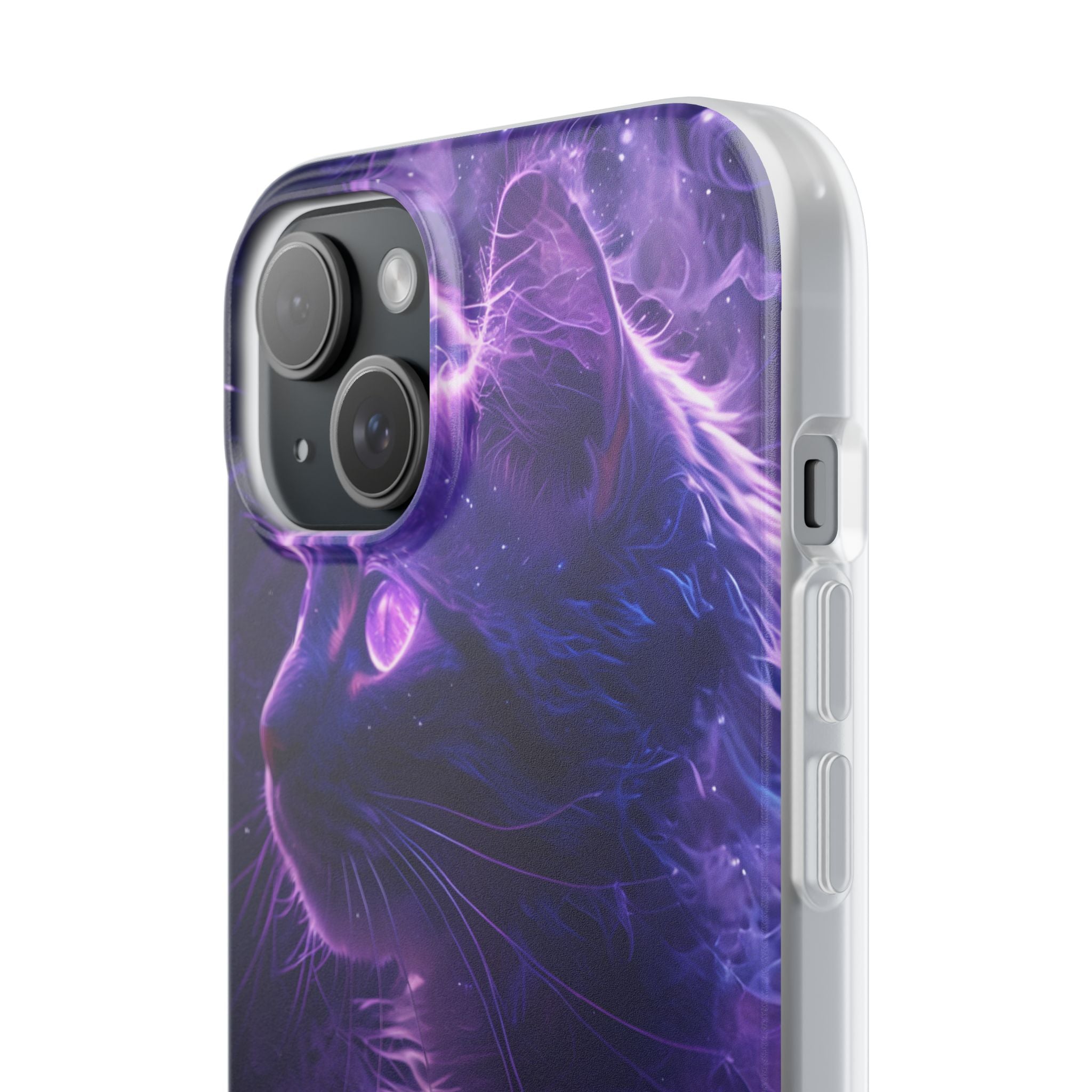 Purple Void Feline · Soft Custodia per iPhone