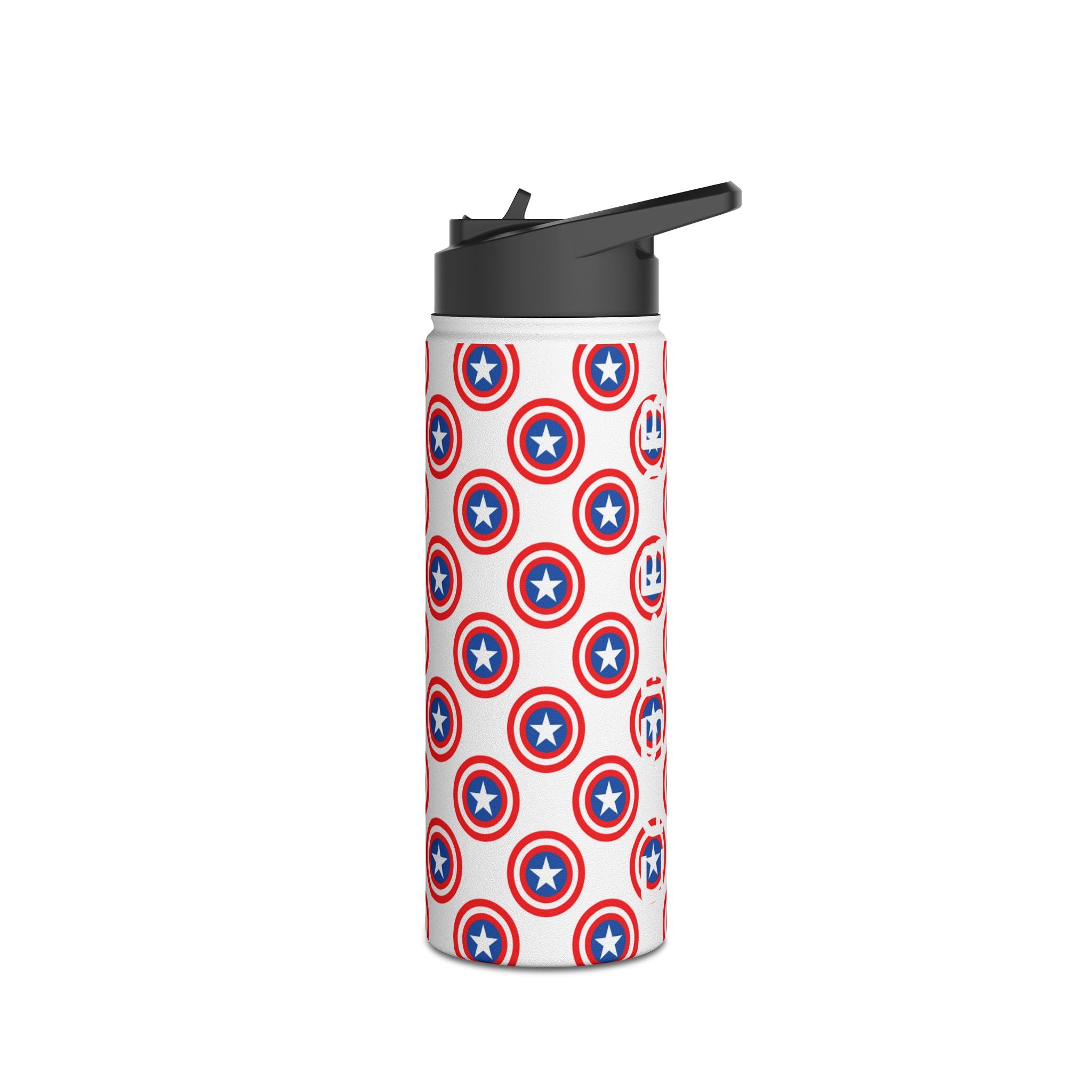 Star Shield Pattern - Stainless Steel Water Bottle