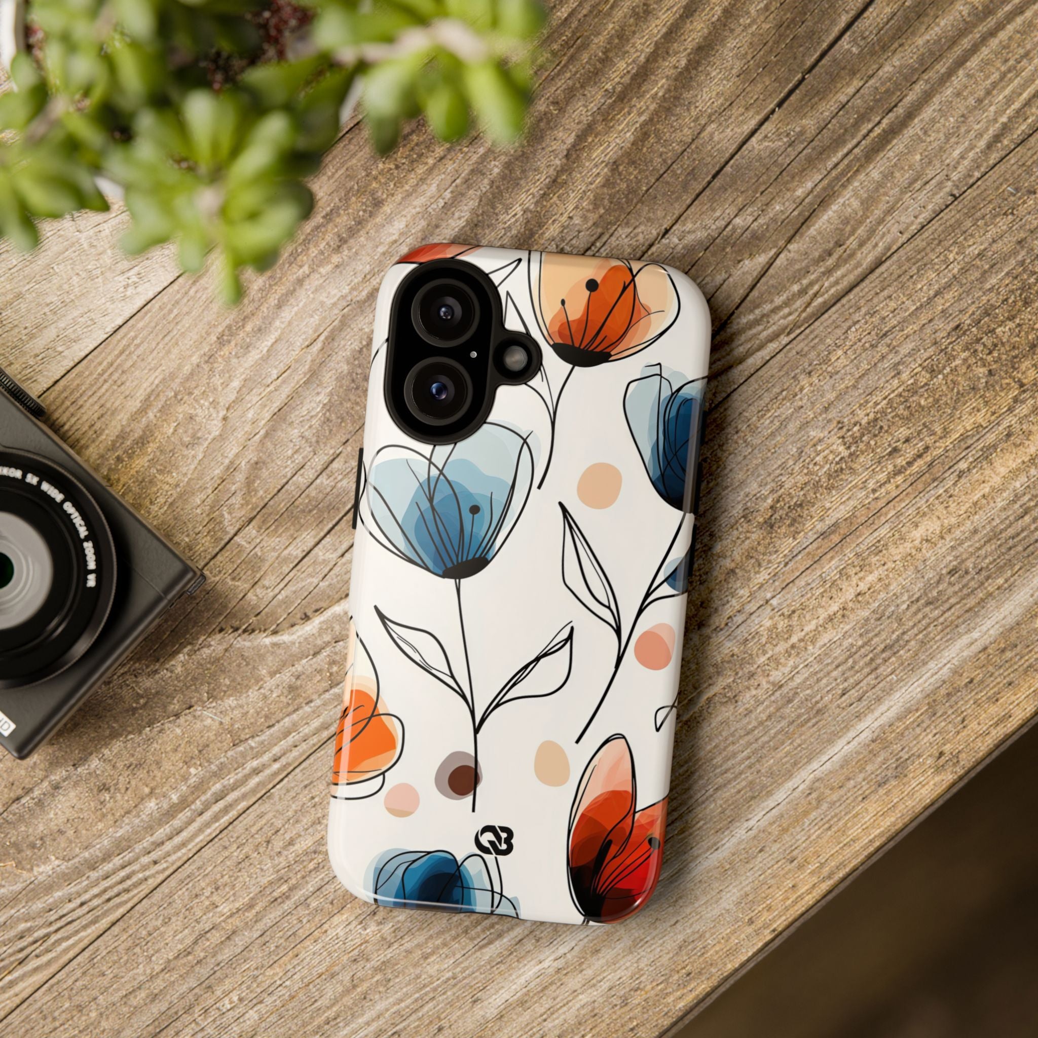 Ink Watercolor Tulips · Tough Phone Case for iPhone