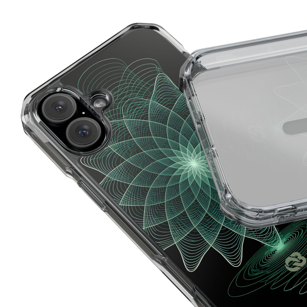 Green Impact MagSafe Phone Case for iPhone - Cyan Signal Bloom