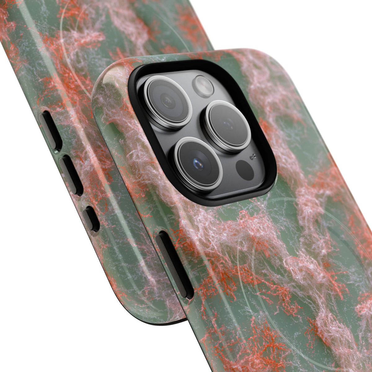 Coral Pixel Matrix · Tough 2.0 Magnetic Phone Case for iPhone · Green