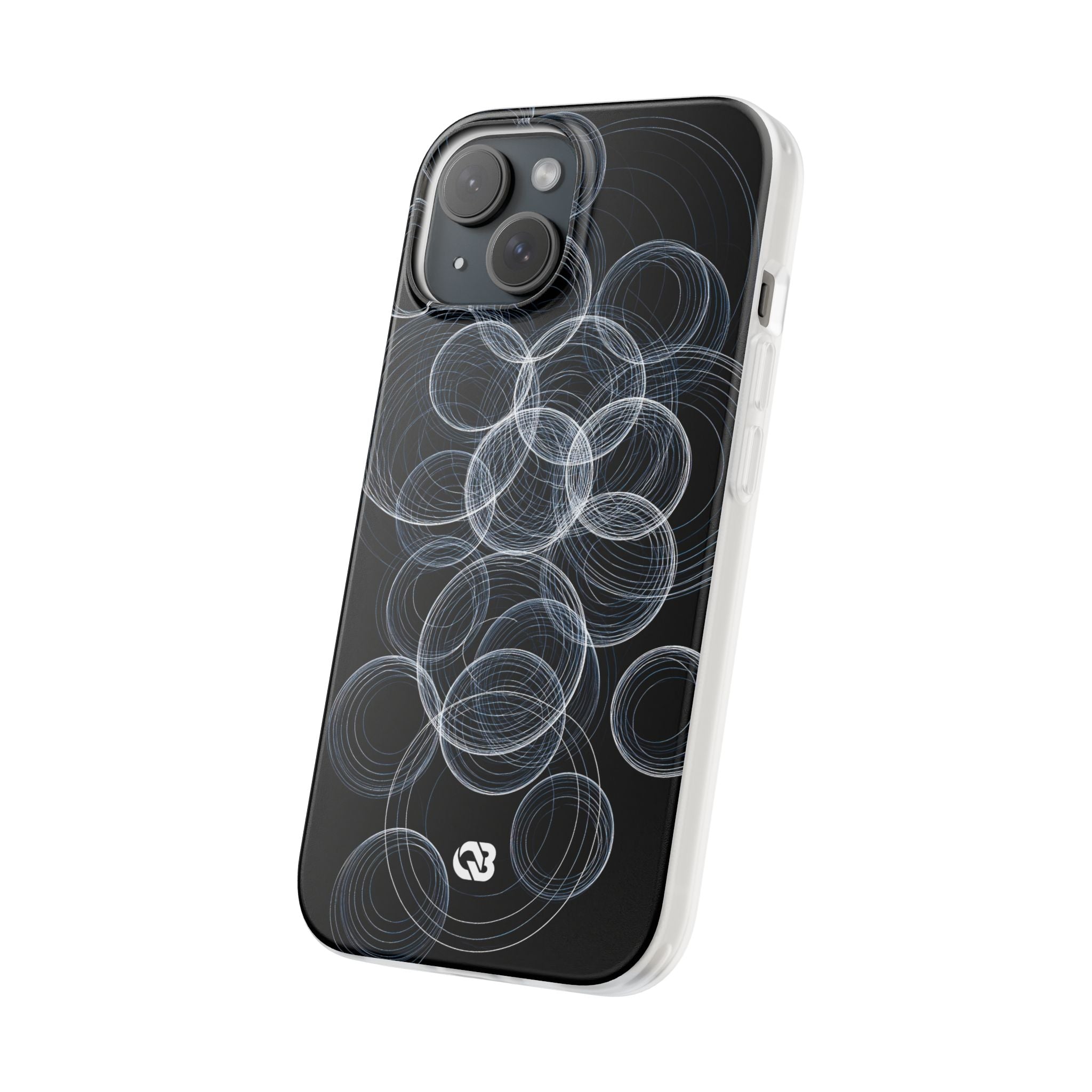 Black Lite Phone Case for iPhone - Frosted Ring Matrix