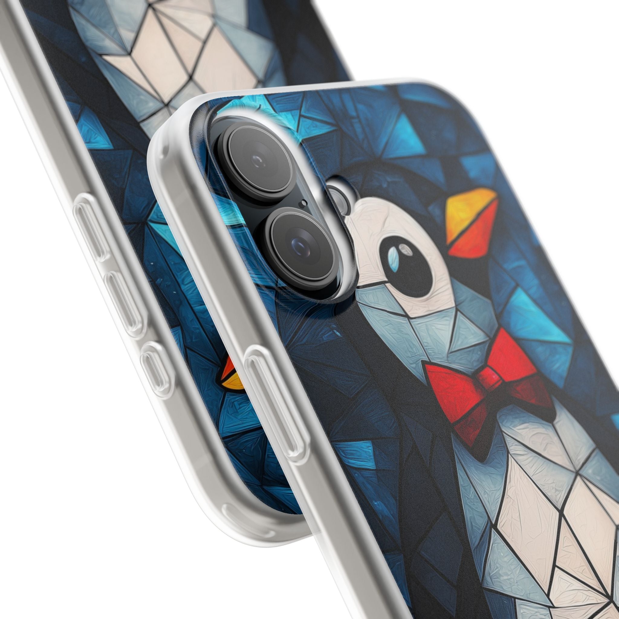 Mosaic Bowtie Penguin · Soft Phone Case for iPhone