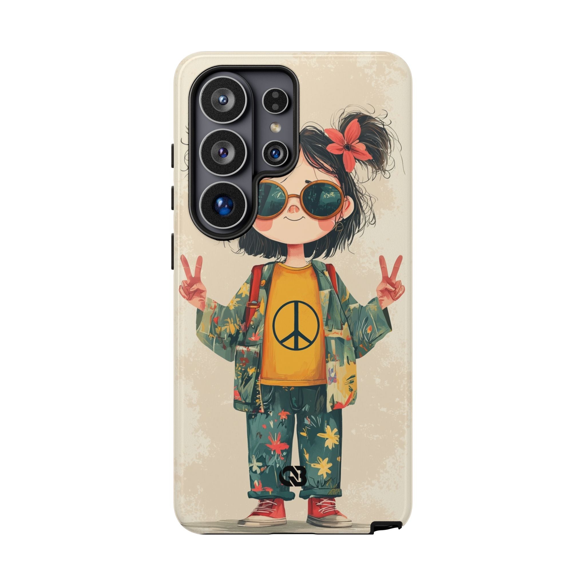 Retro Peace Girl · Tough Custodia per Samsung