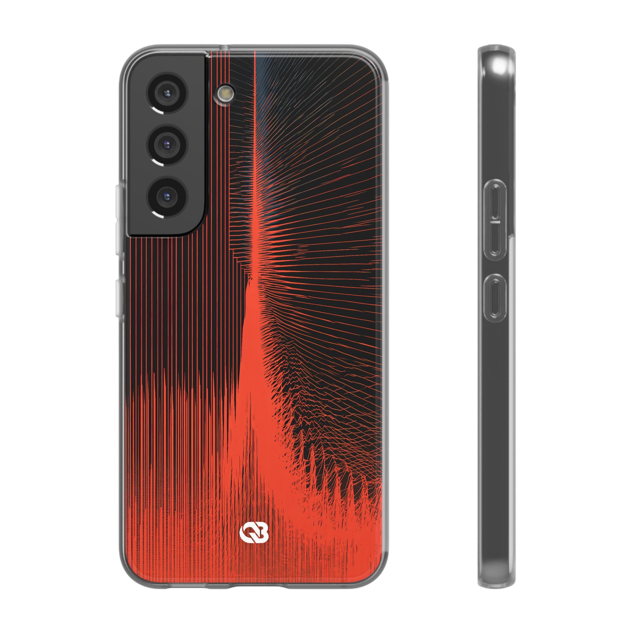 Red Lite Phone Case for Samsung - Crimson Frequency Pulse