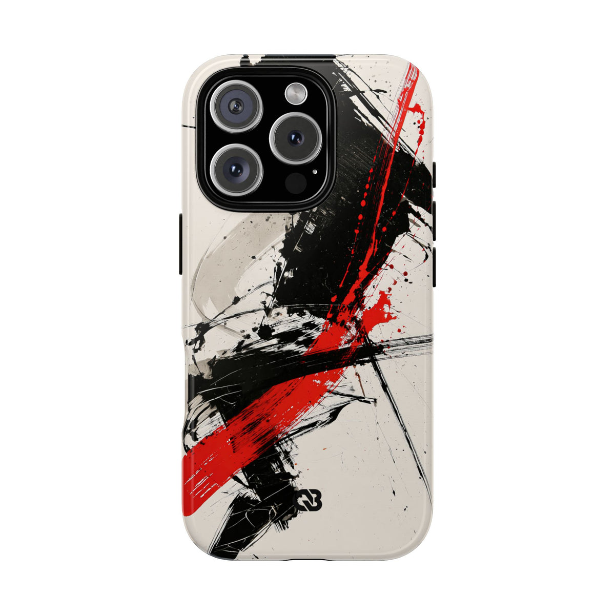 Crimson Sumi Slash · Tough Phone Case for iPhone · White