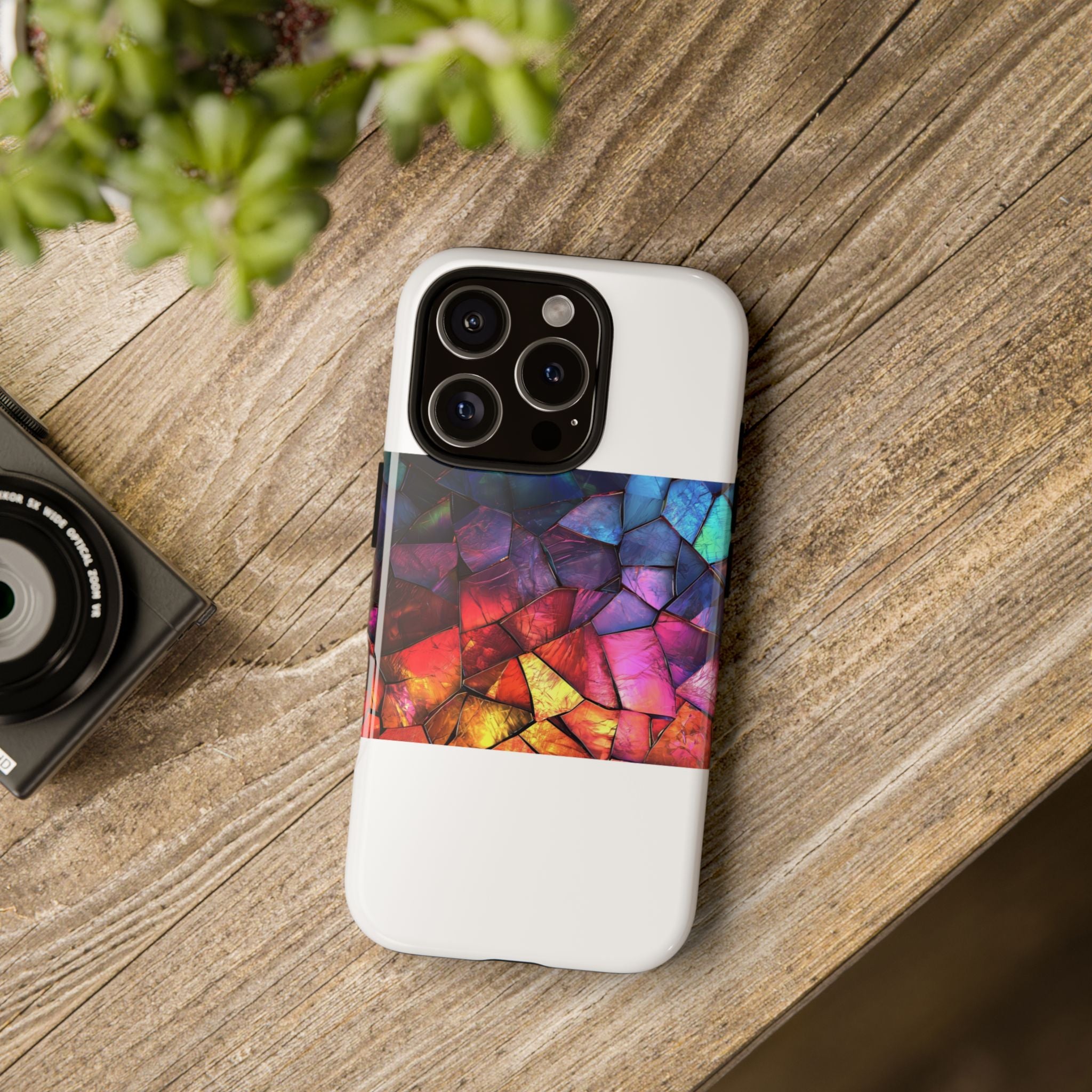 Crimson Shards iPhone 16 Pro Case - Tough